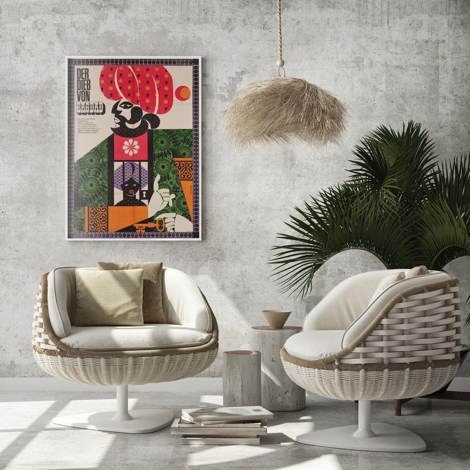 Affiche de cinéma est-allemande A1 The Thief Of Bagdad 1965, Werner Gottsmann photo furniture