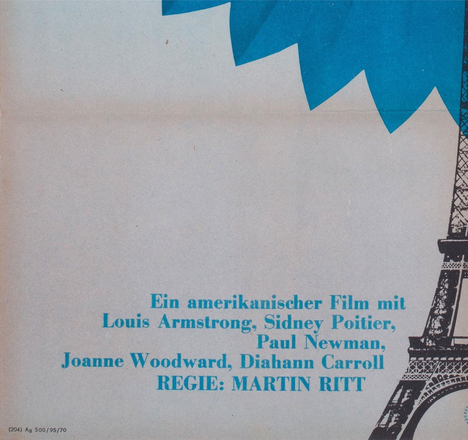 Paris Blues 1970 Oost-Duitse A1 Filmposter photo buy