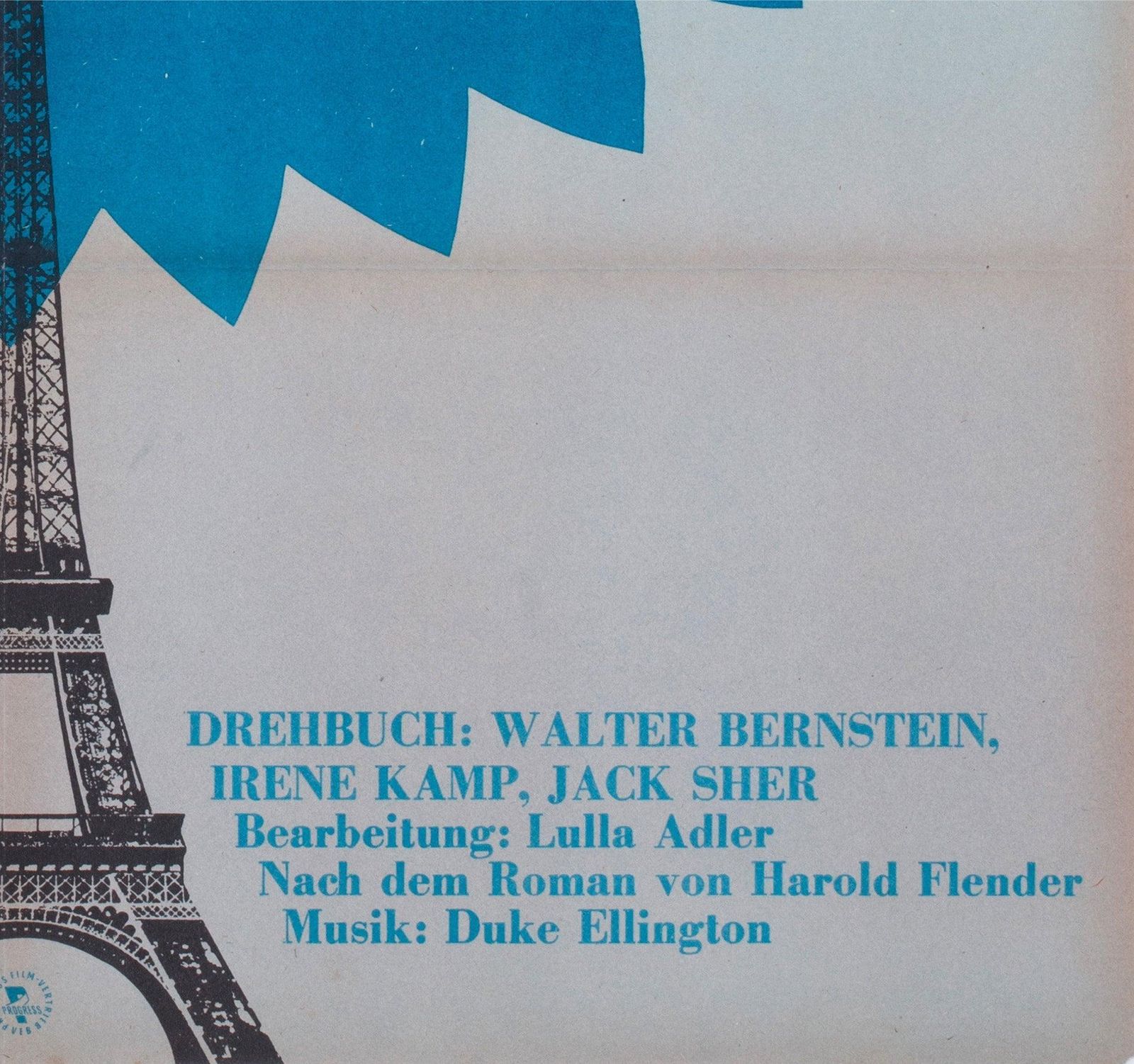 Paris Blues 1970 Oost-Duitse A1 Filmposter photo vintage