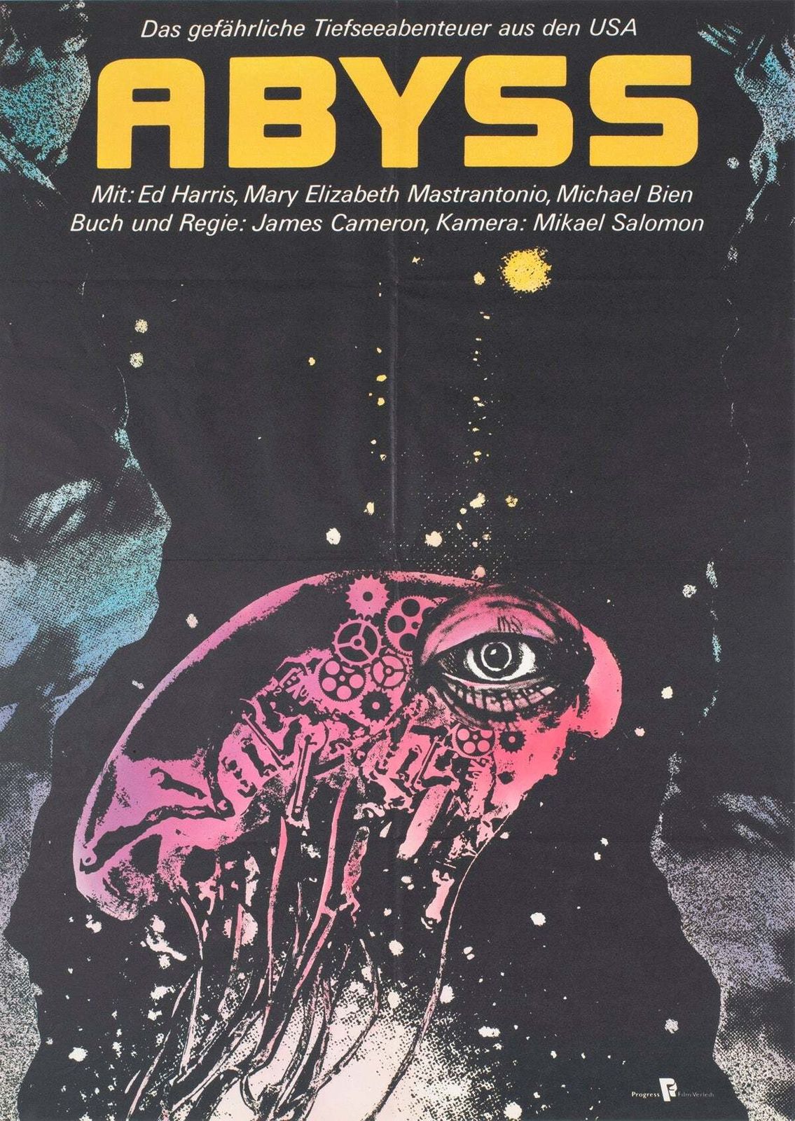 The Abyss 1990 East German A1 filmaffiche