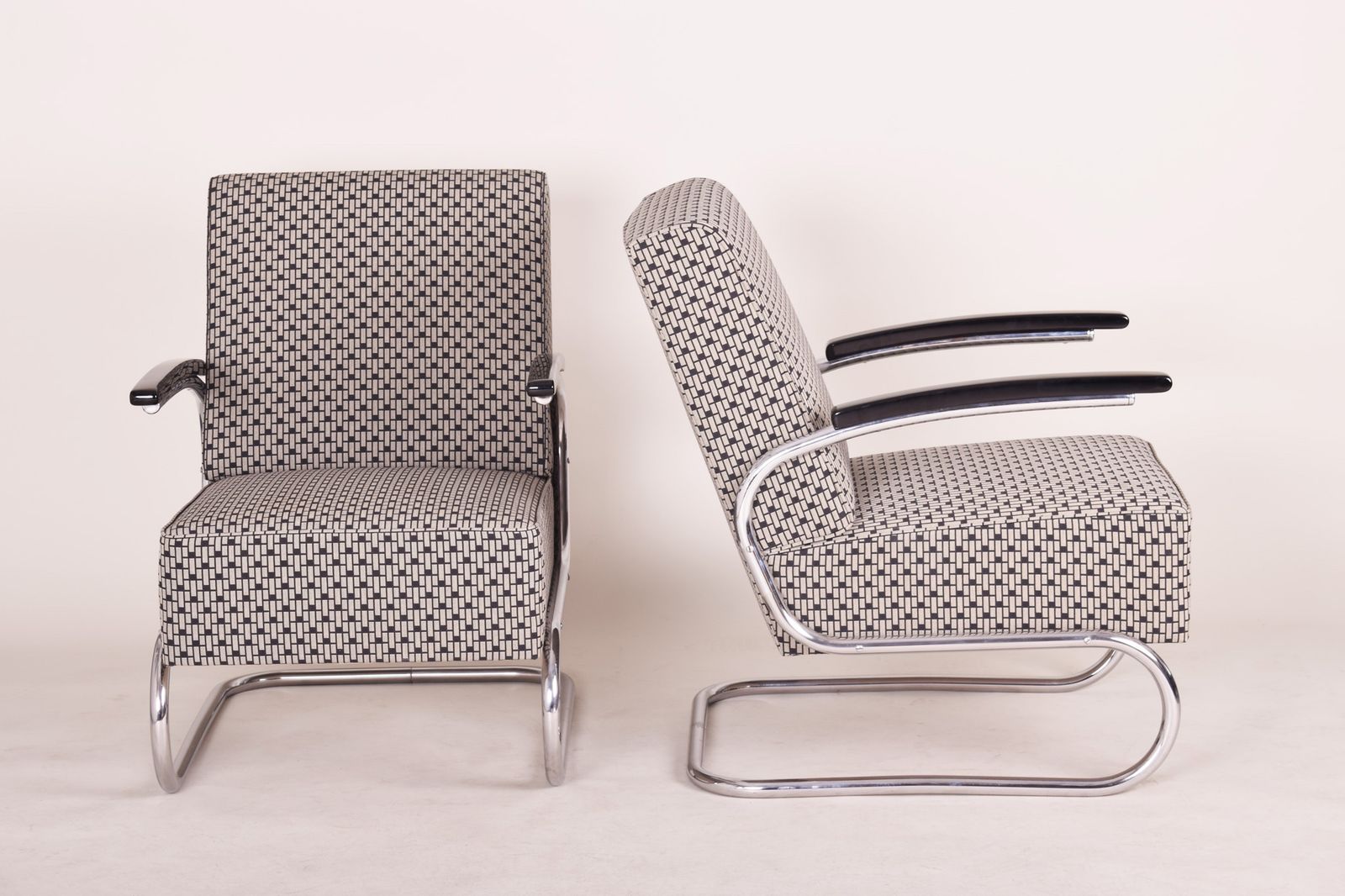 Pair Of Restored Bauhaus Armchairs, By W. Gispen For Mücke Melder, Czech, 1930s photo furniture