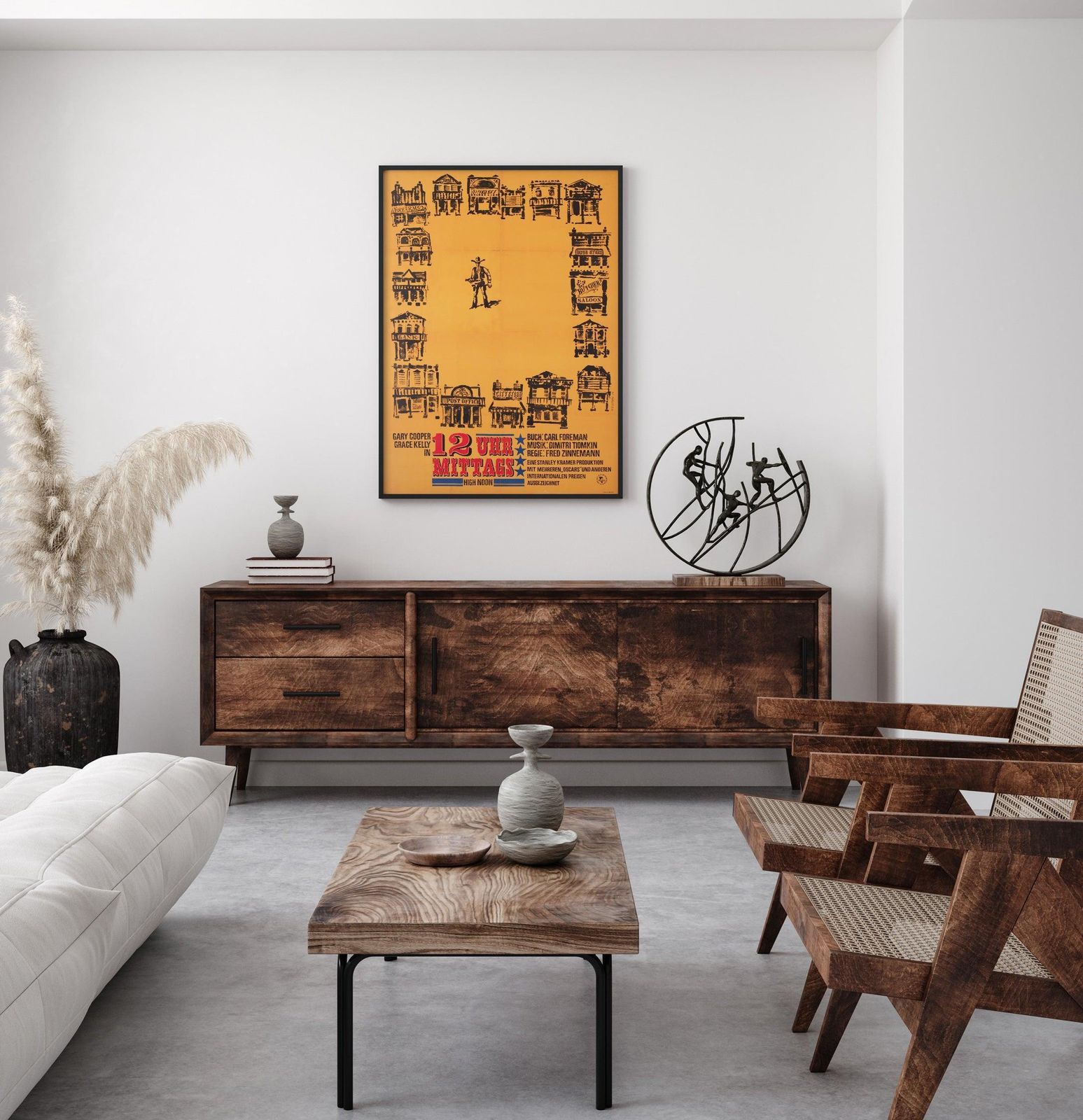 Affiche de cinéma A1 est-allemande pour High Noon, 1965, Fred Westphal photo furniture