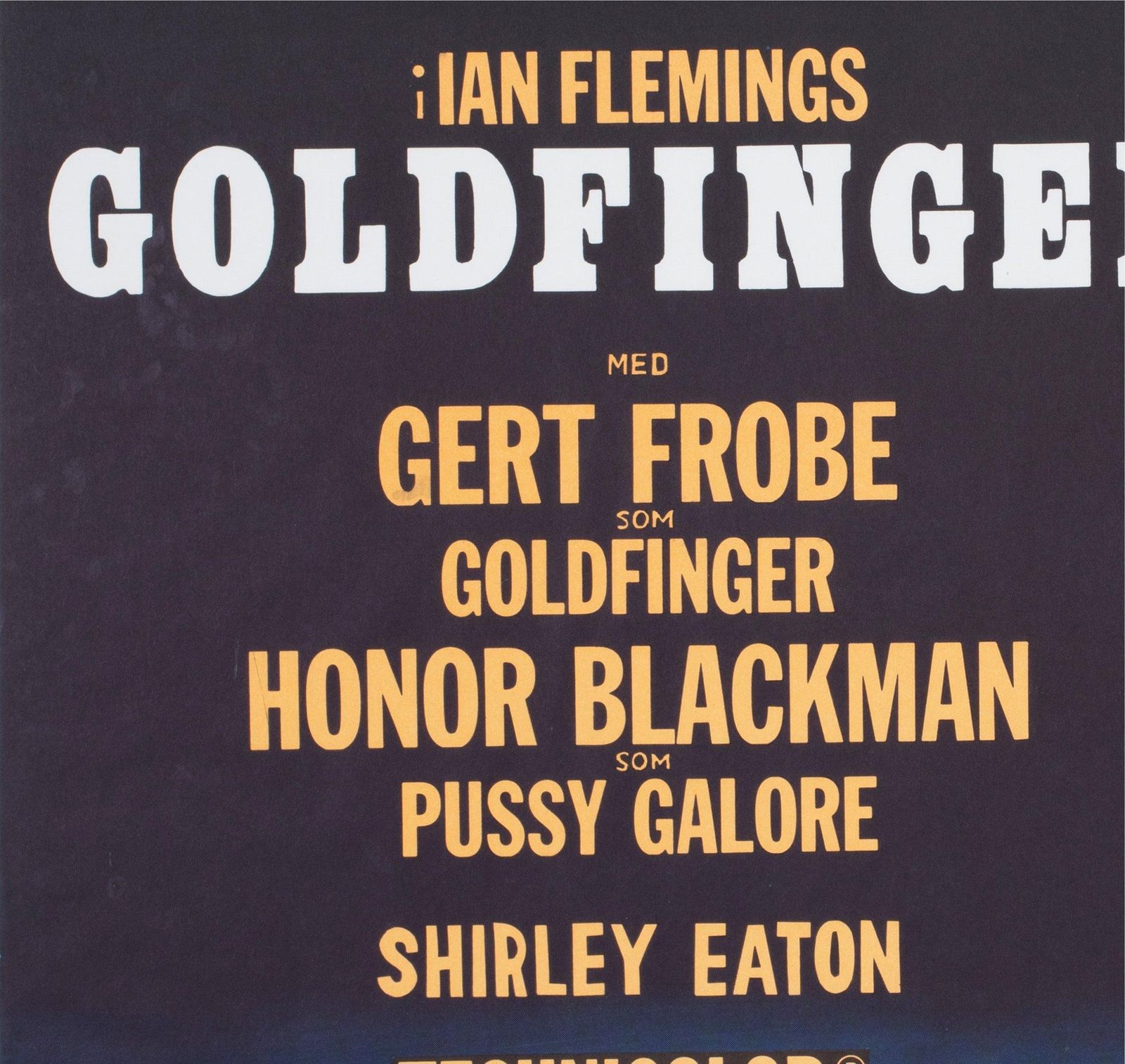 Goldfinger R1967 Swedish 1 Sheet Film Poster, Gosta Aberg photo 664.0