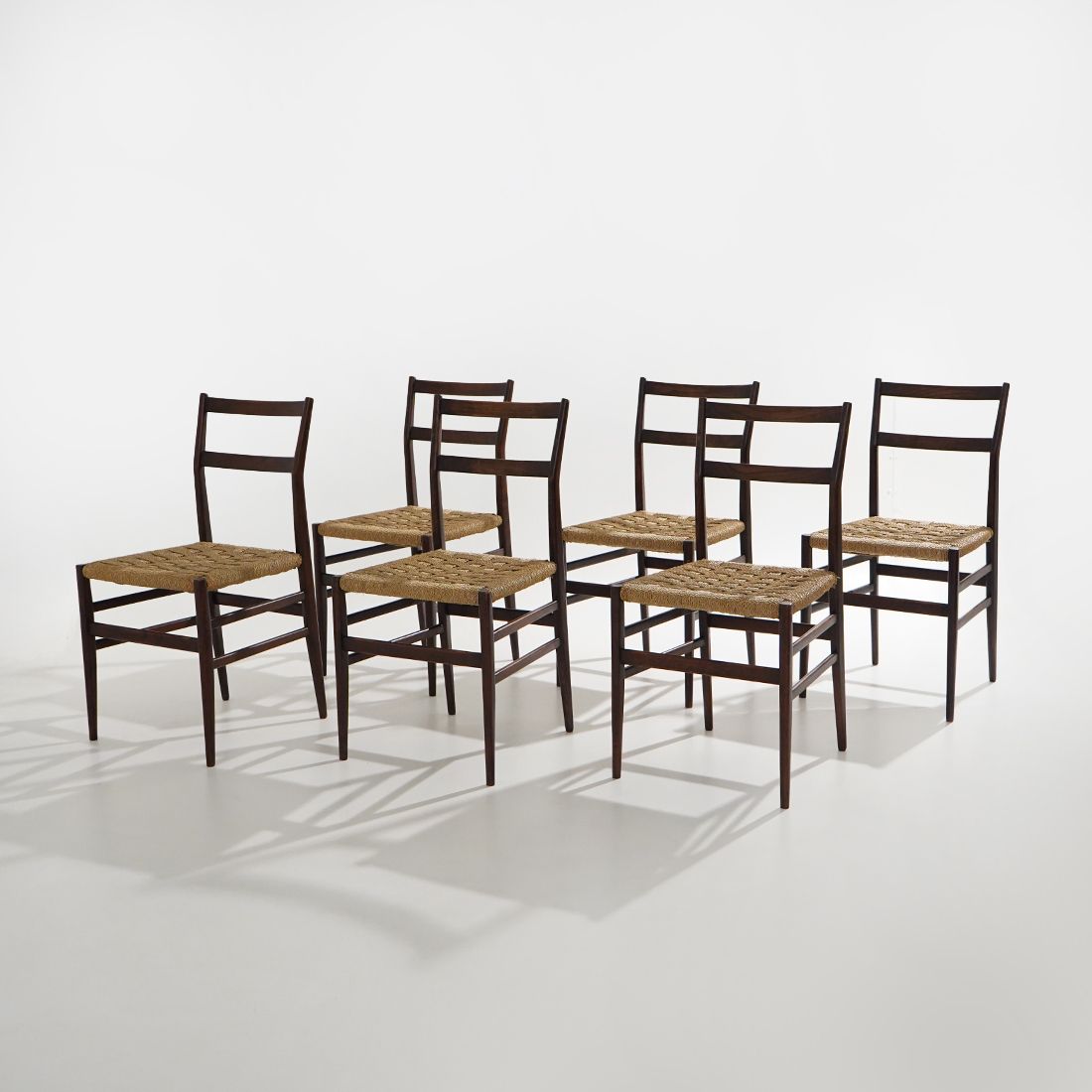 Six “Leggera” Chairs By Gio Ponti For Cassina, 1950s photo Furniture