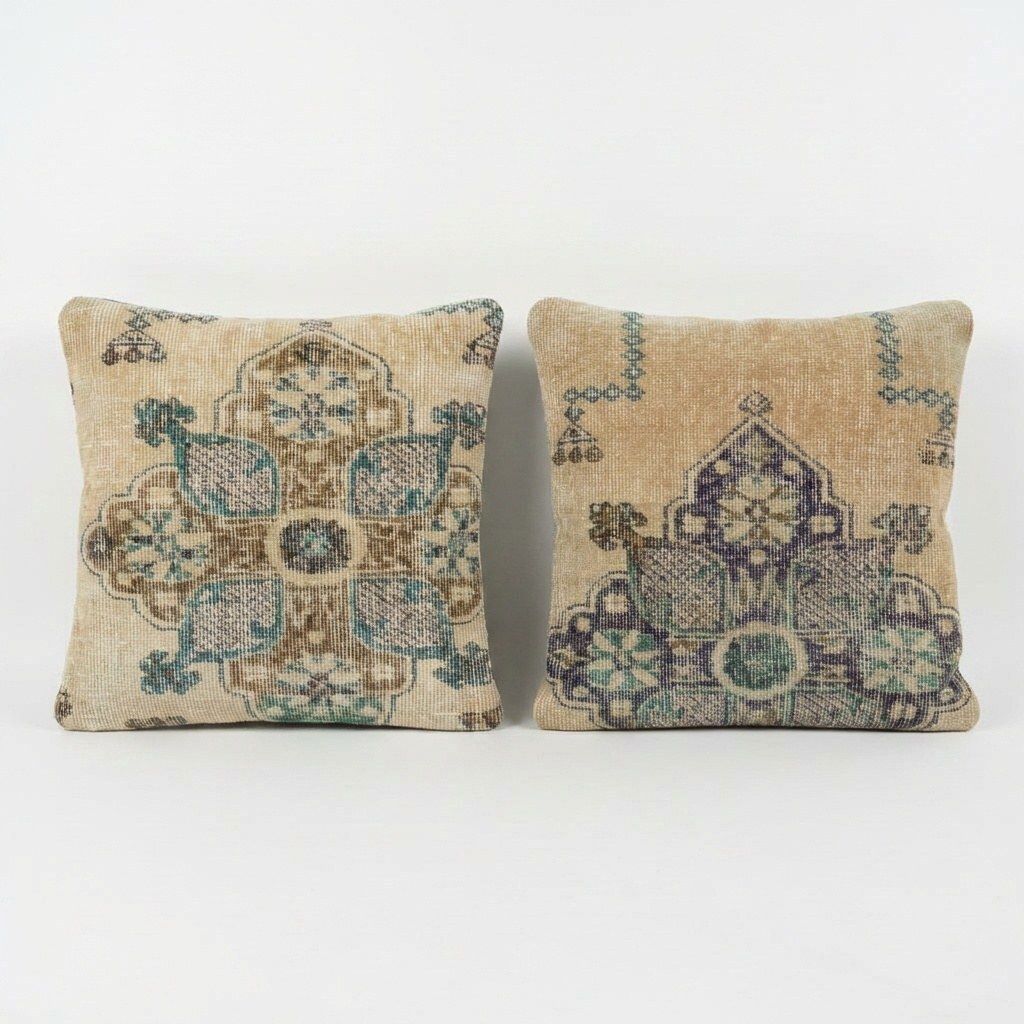 Anatolian Rug Pillow Cover 50 X 50 Cm   Set Of Two