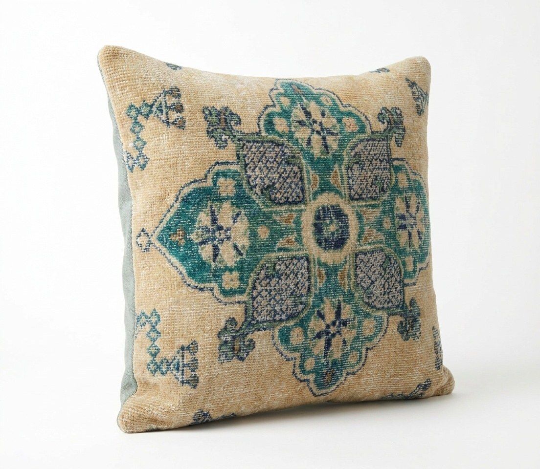 Housse de coussin en tapis turc, 56 x 60 cm photo furniture