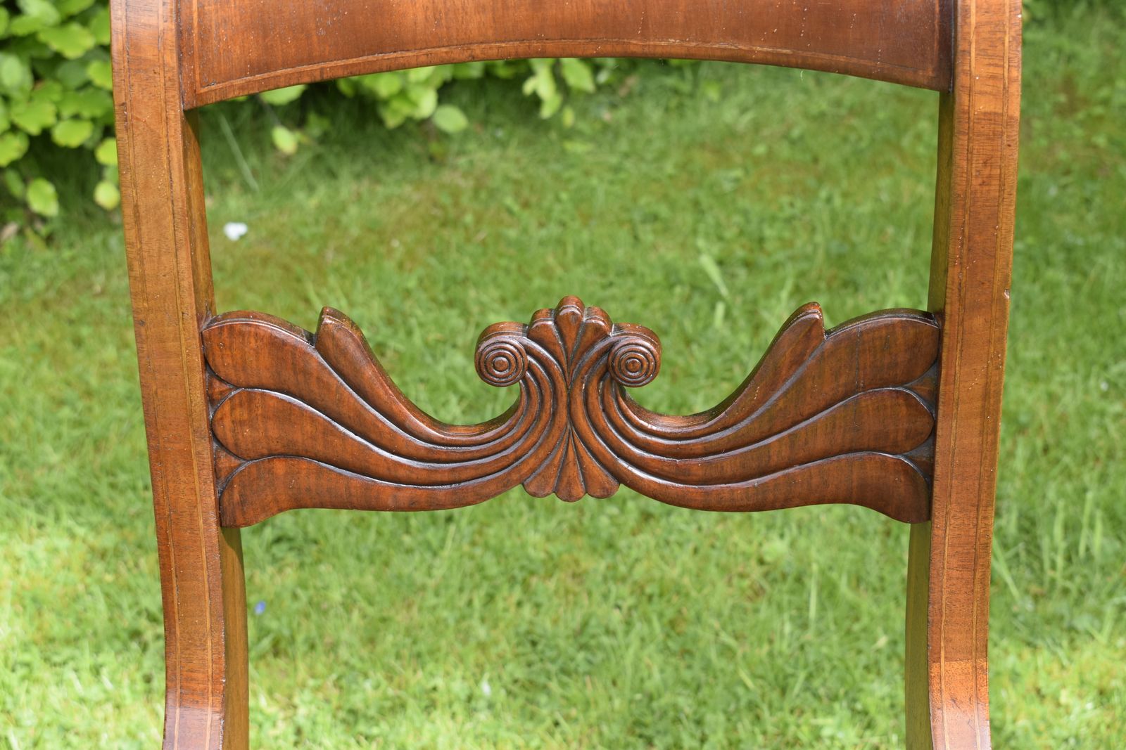 Furniture Pair Of Mahogany & Inlaid Side Chairs photo