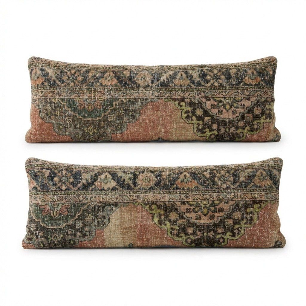 Turkish Bedding Rug Pillow Cover 40 X 120 Cm   Set Of Two