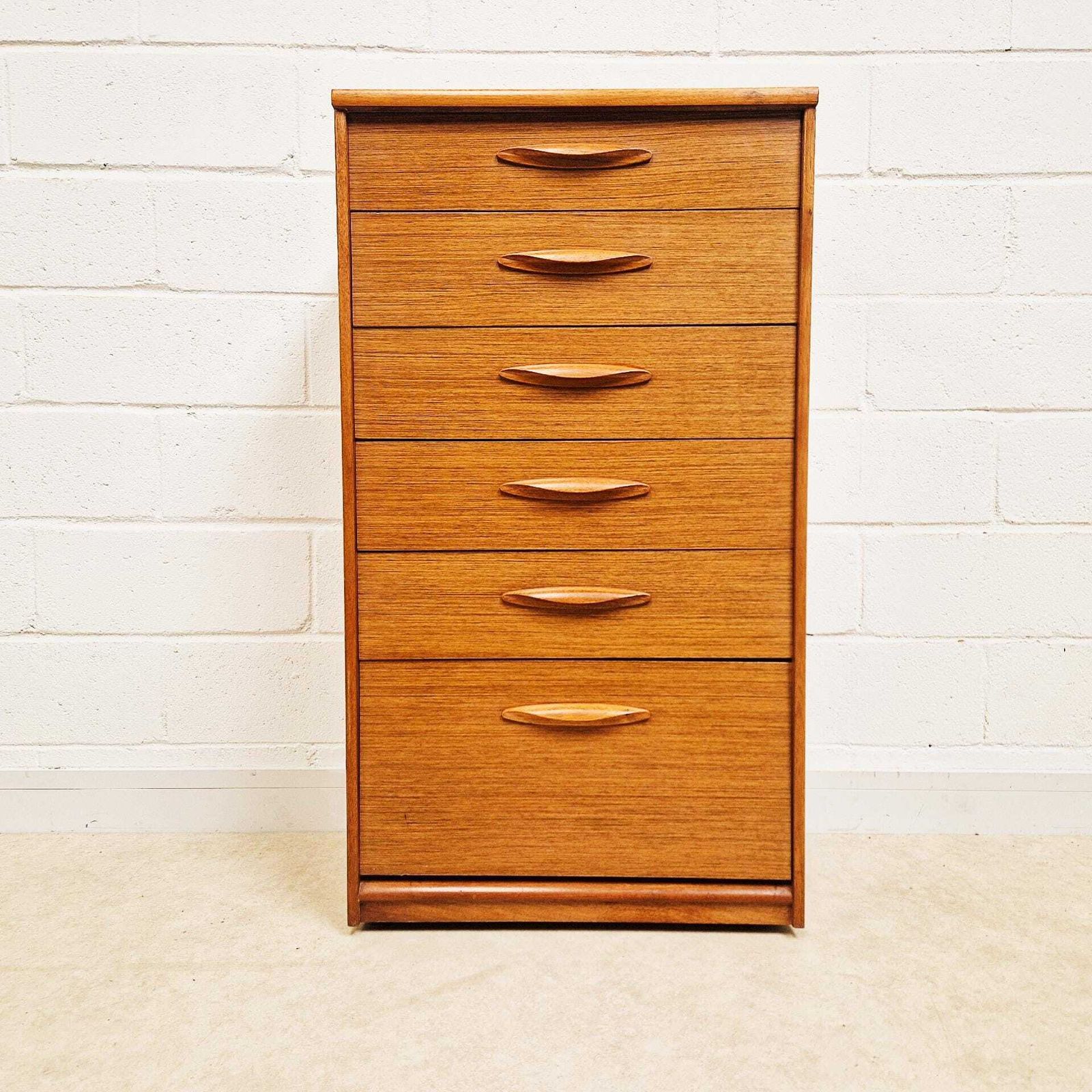 Austinsuite Vintage Mid Century Danish Design Tallboy Chest Of Drawers Pg189 photo for sale