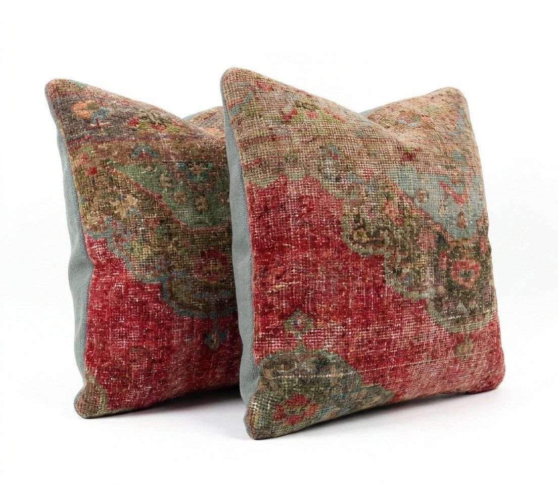 Turkish Rug Pillow Cover 58 X 58 Cm   Set Of Two photo for sale
