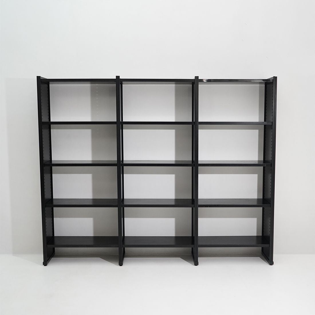 Black Metal Bookcase, 1970s, Industrial