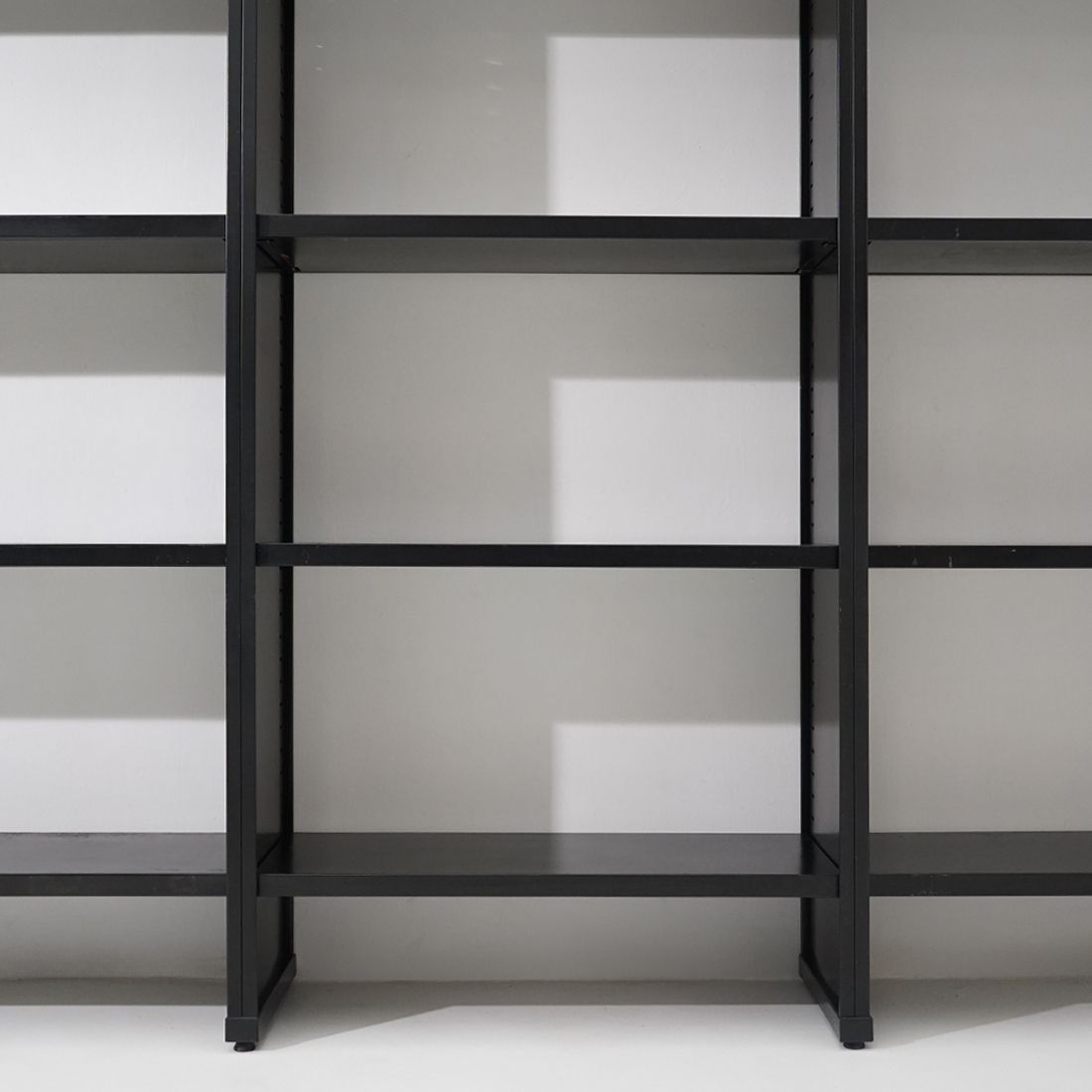 photo furniture Black Metal Bookcase, 1970s, Industrial