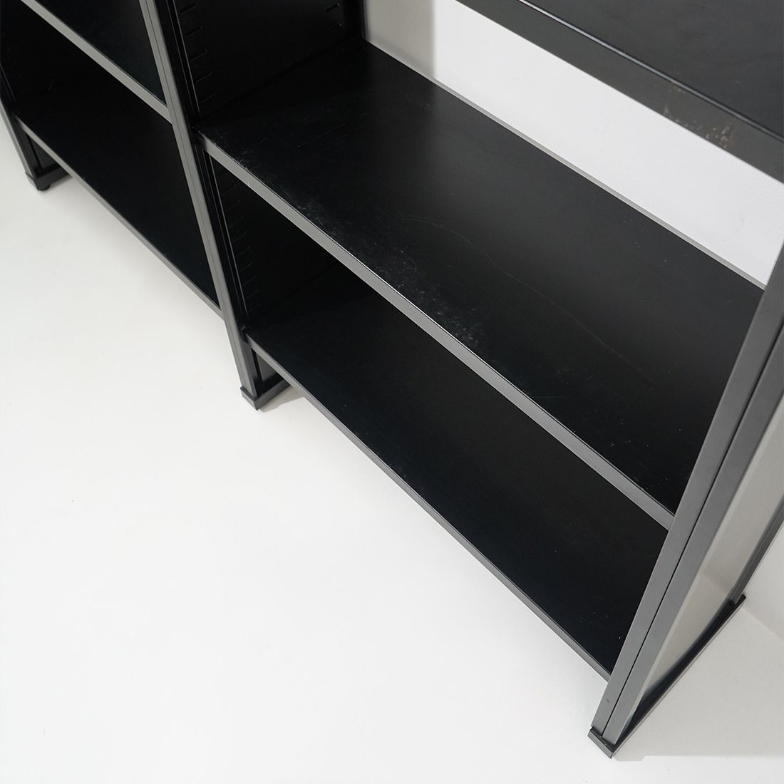 Furniture Black Metal Bookcase, 1970s, Industrial photo