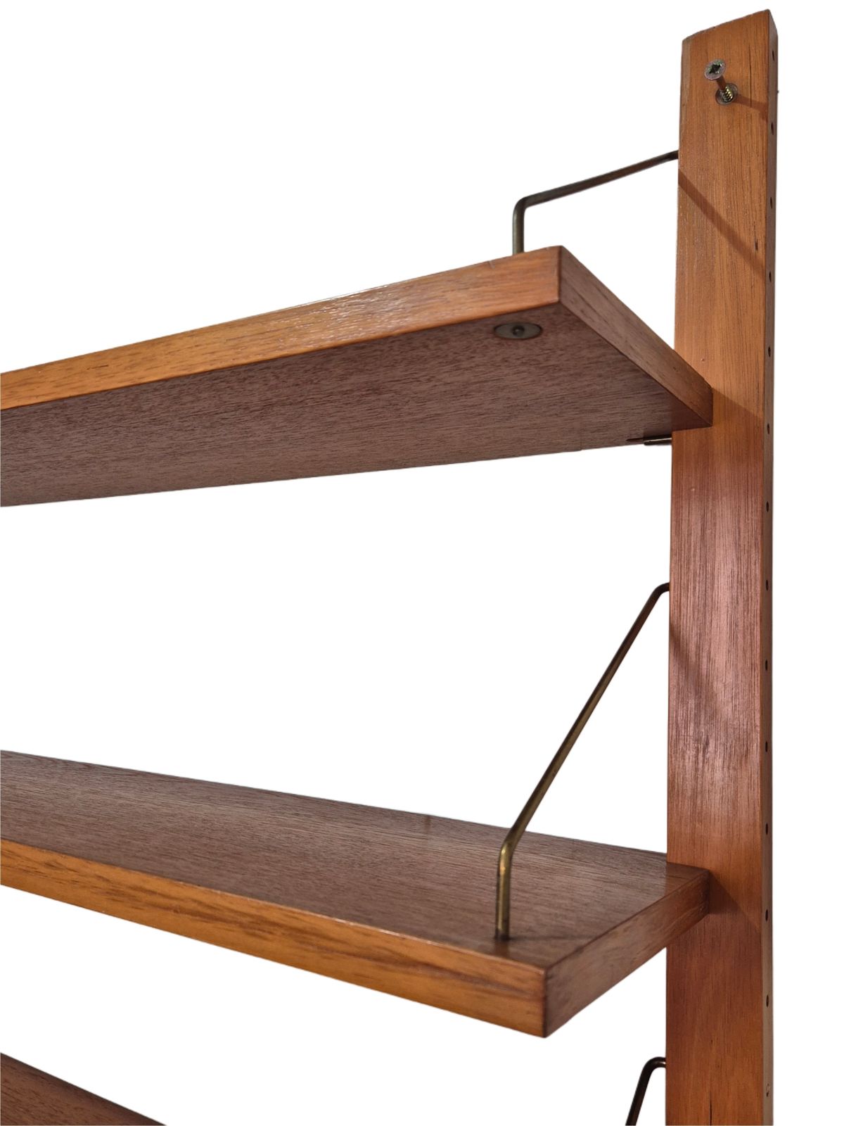 Wall Unit In Teak By Kjell Riise, Scandinavian Mid Century 1960s photo buy