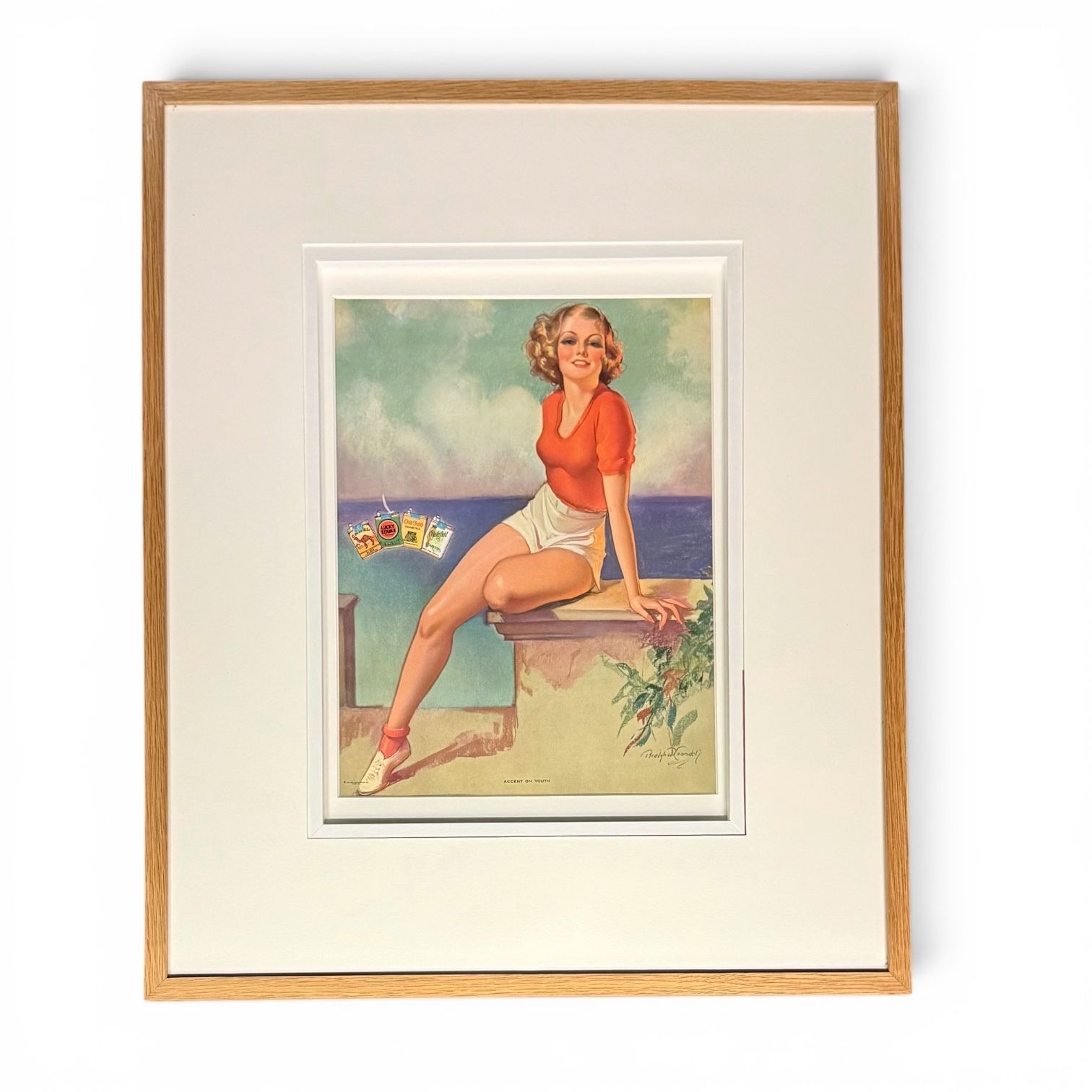 1930s American Lucky Strike Advertising Art Print After Bradshaw Crandell, ‘Accent On Youth'’