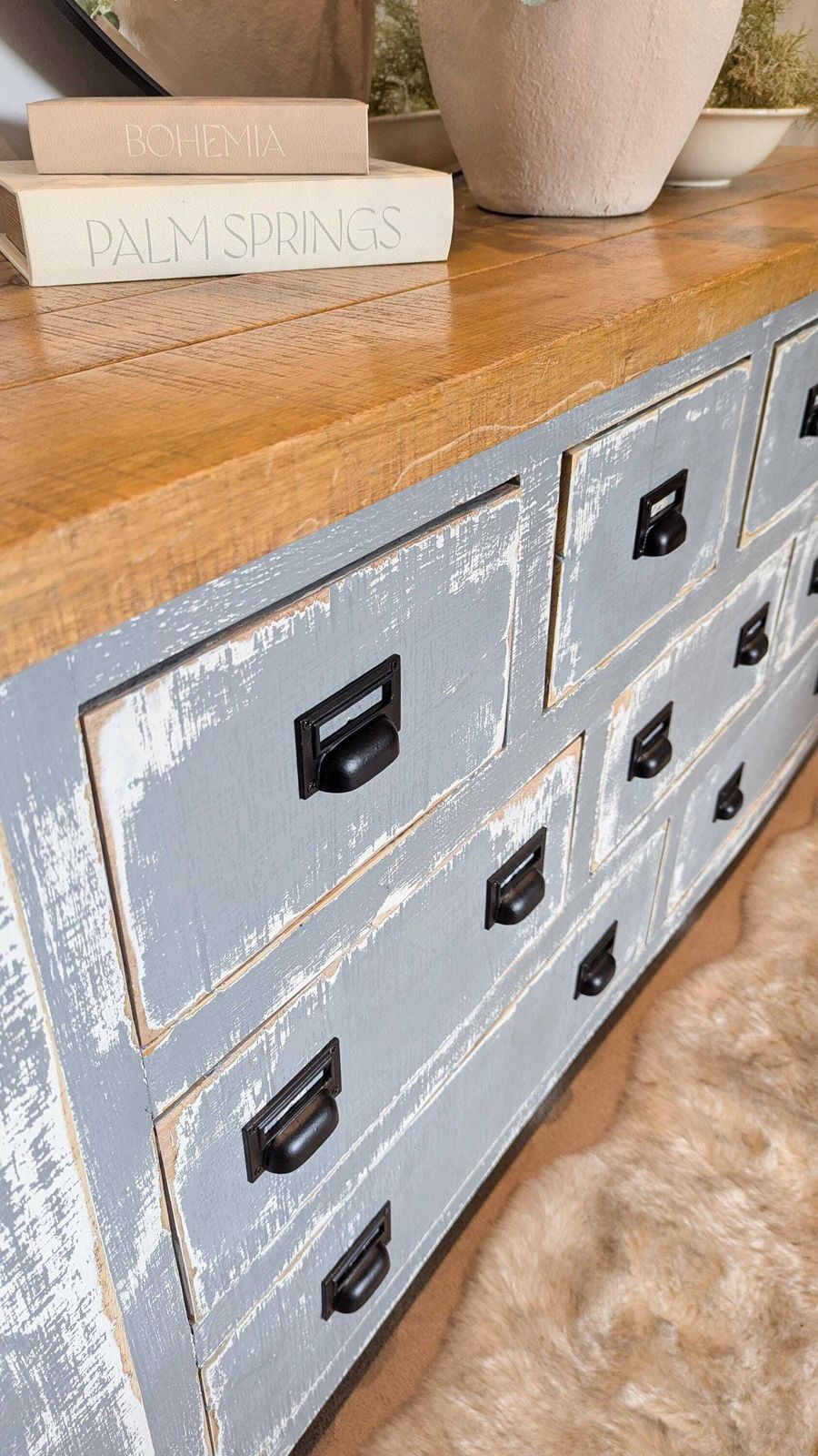 Large Industrial/Farmhouse Style Apothecary Chest Of Drawers photo buy