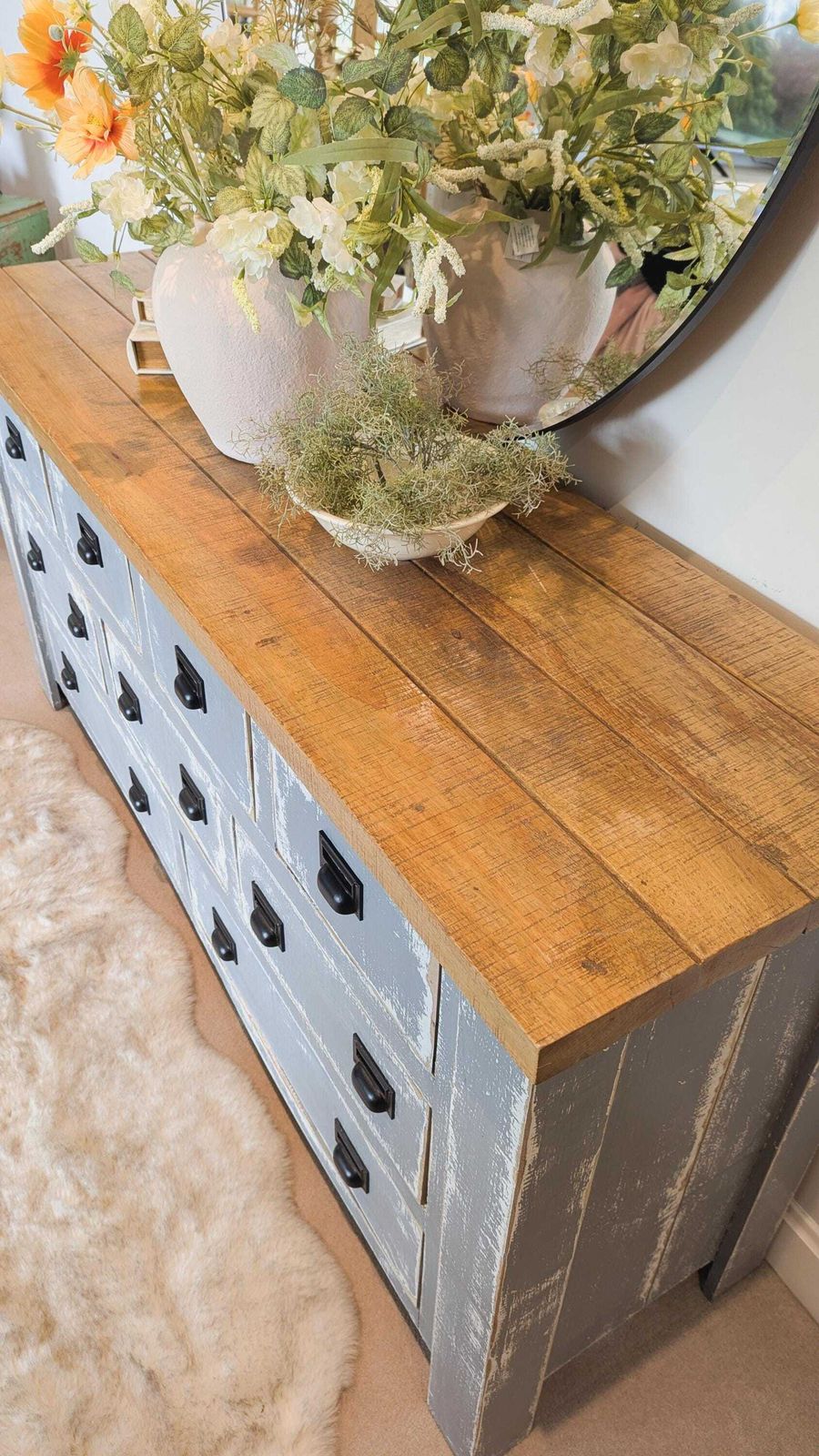 photo furniture Large Industrial/Farmhouse Style Apothecary Chest Of Drawers