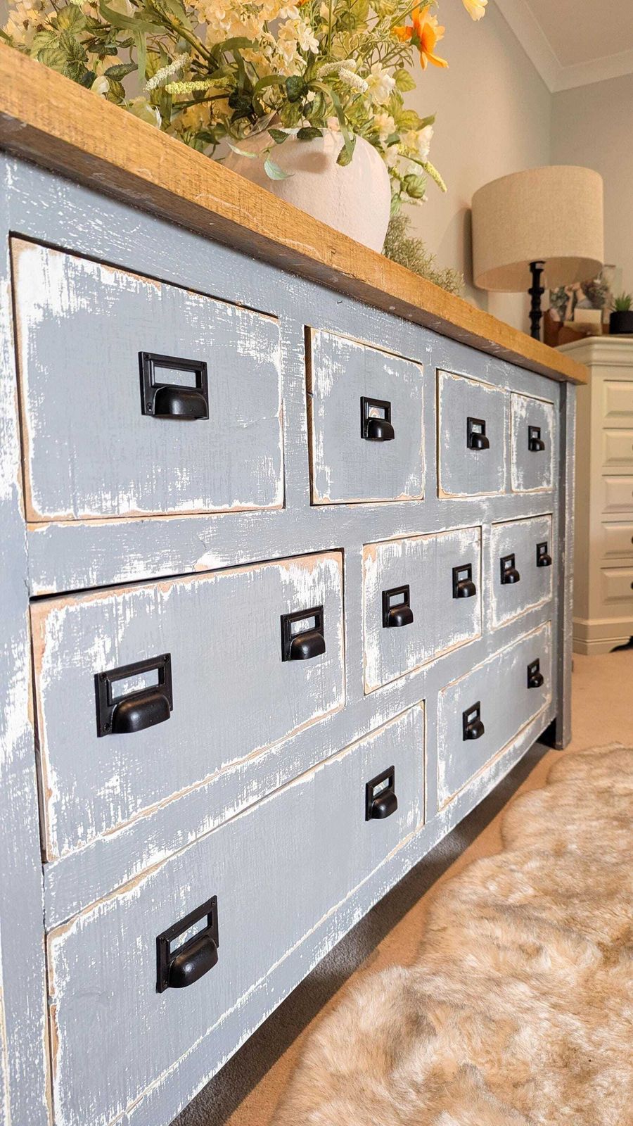 photo for sale Large Industrial/Farmhouse Style Apothecary Chest Of Drawers
