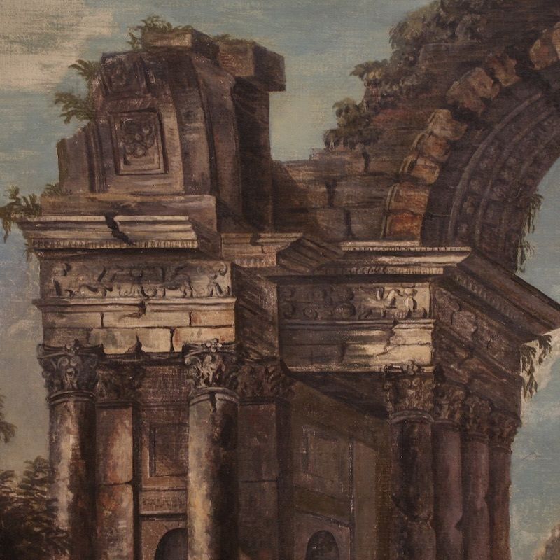 photo for sale 20e-eeuws Italiaans architectonisch capriccio-schilderij