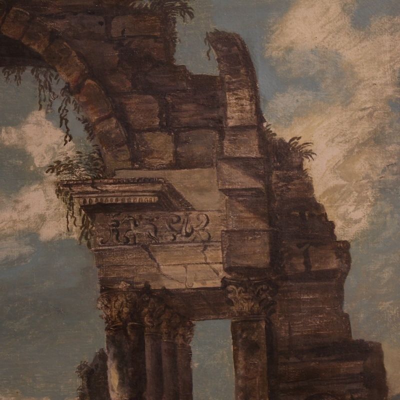2850.0 20e-eeuws Italiaans architectonisch capriccio-schilderij photo