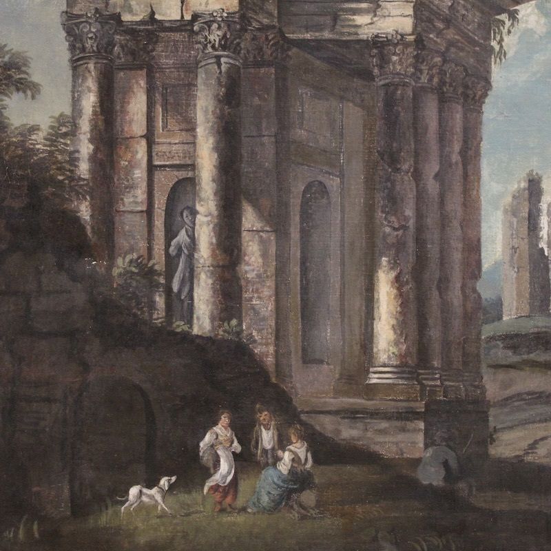 photo buy 20e-eeuws Italiaans architectonisch capriccio-schilderij