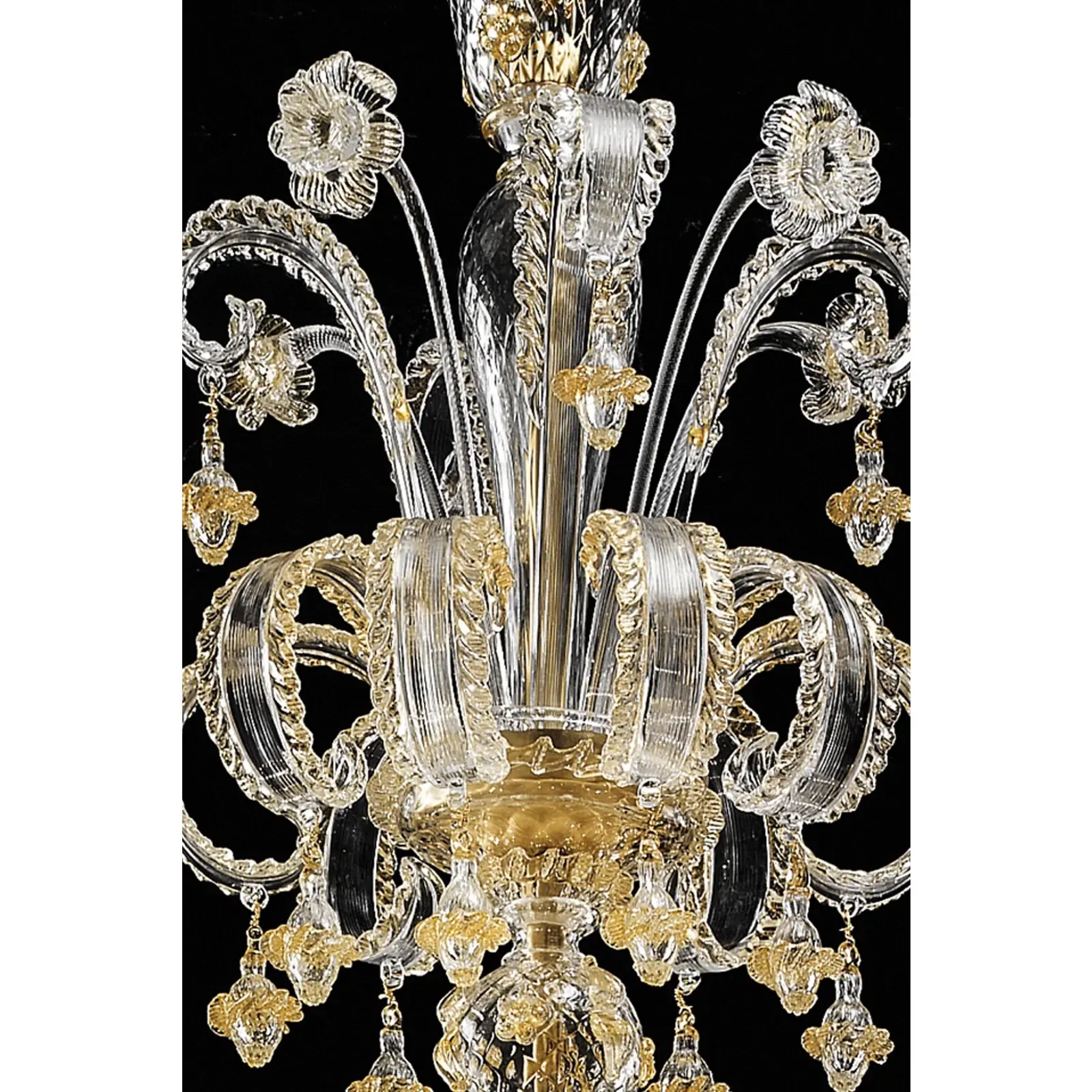 photo furniture Imperial Style “Rigadin” Murano Glass Chandelier In Venetian Design