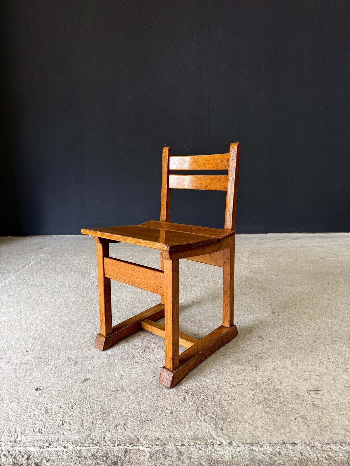 photo furniture Midcentury Handcrafted Design Oak Dining Chairs, 1950's Belgium