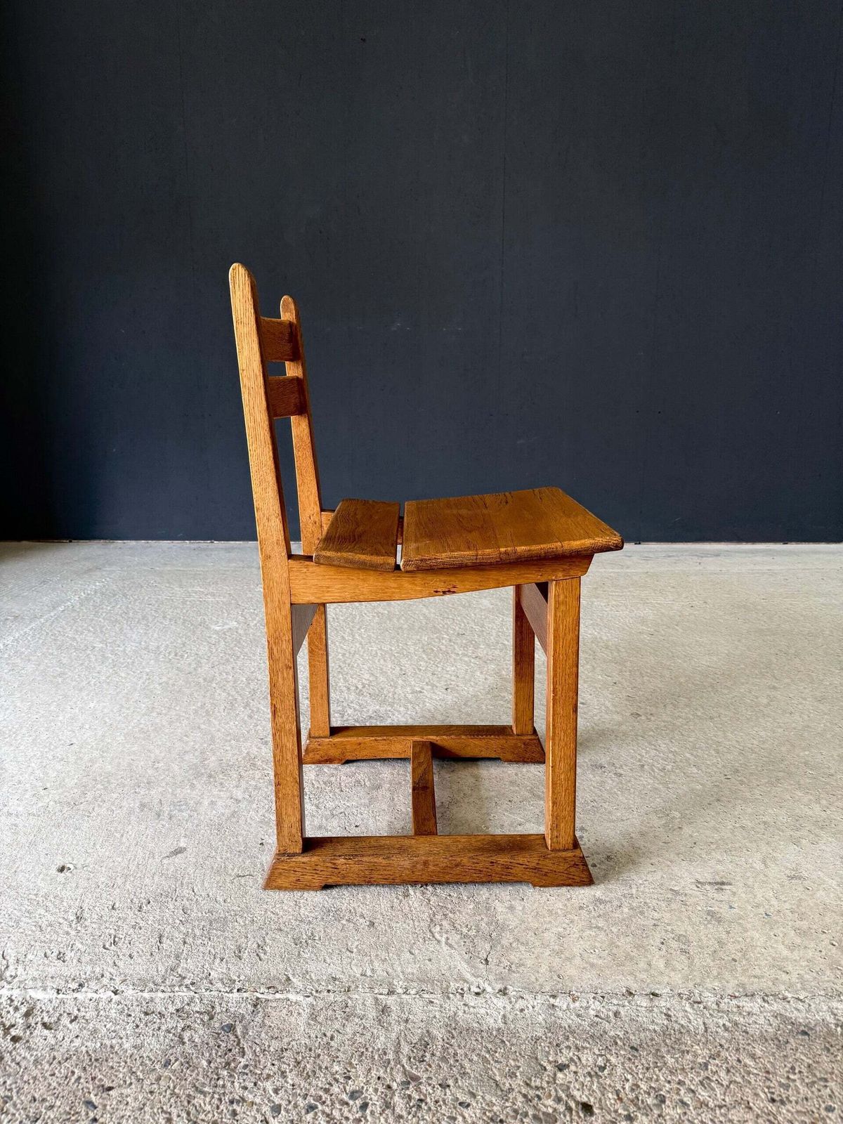photo vinterior Mid-Century Handgemaakte Design Eiken Eetkamerstoelen, jaren 1950, België