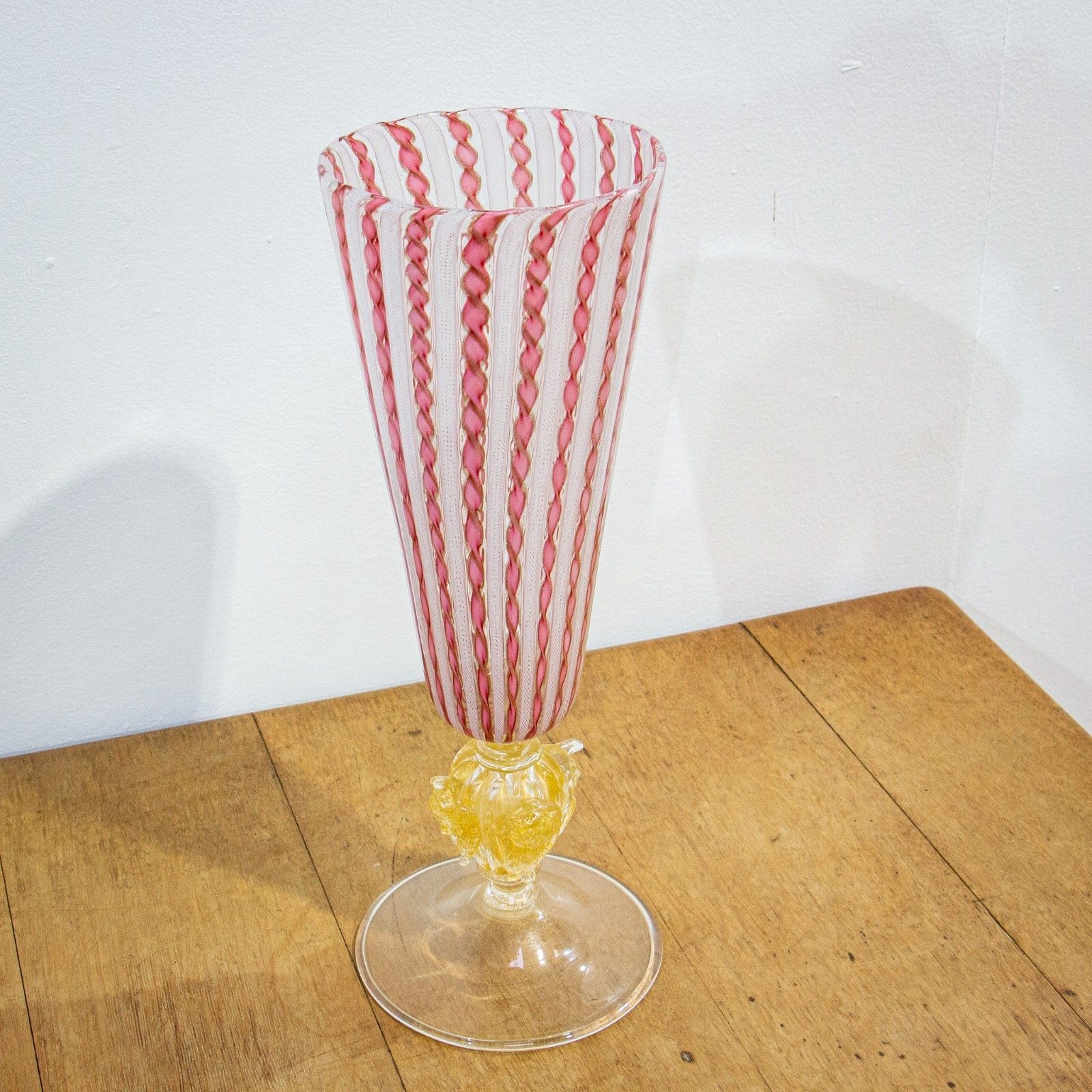 19th Century Murano Latticino Vase photo vinterior