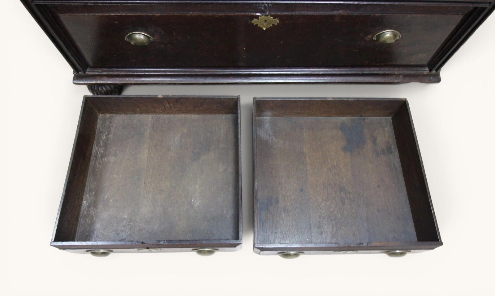 Furniture A Large Antique Solid Oak Chest Of Drawers photo