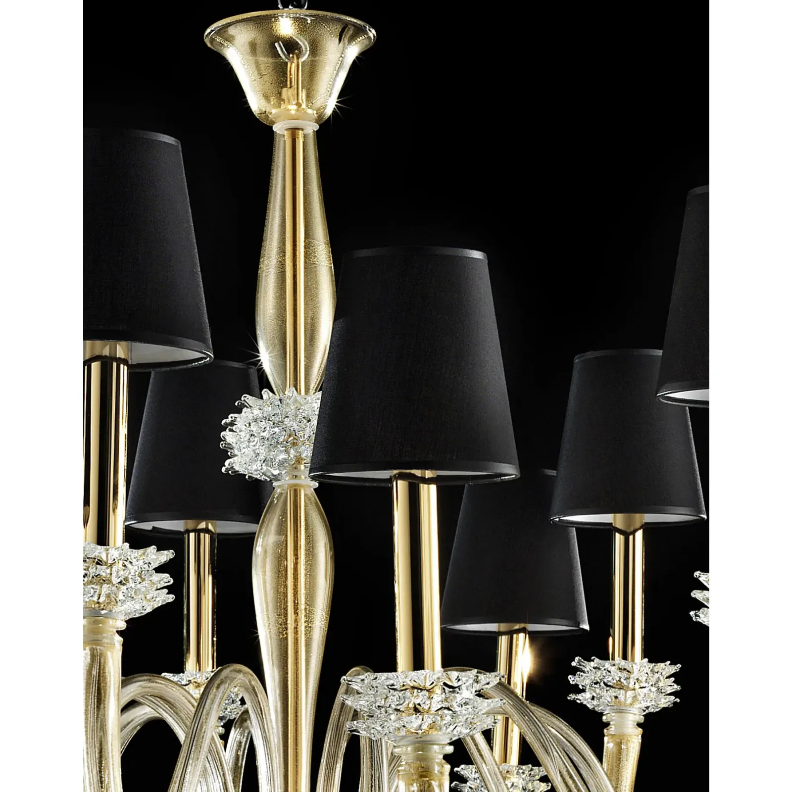 Modern Venetian “Rostrato” Murano Glass Chandelier photo vinterior