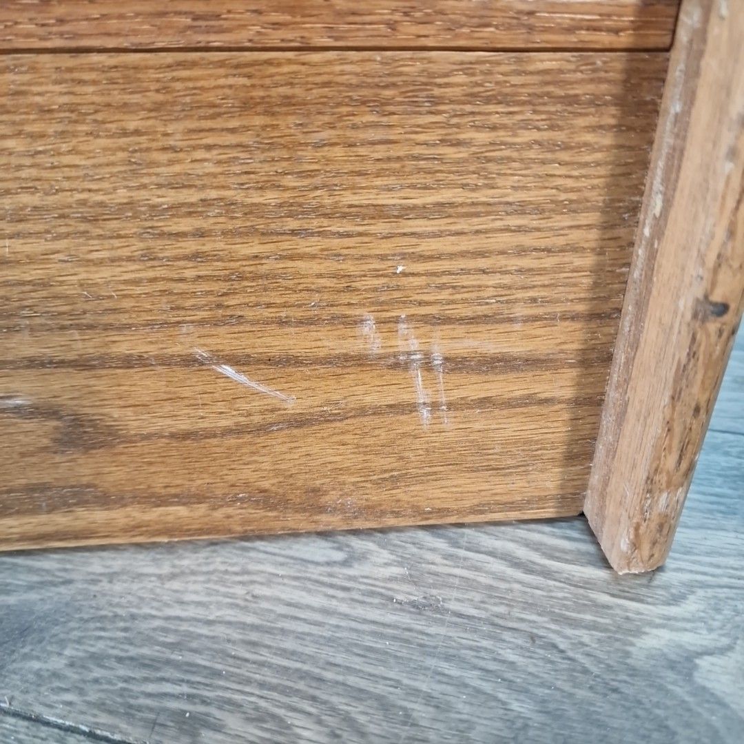 photo buy Pair Military Bedside Cabinets Vintage Oak Effect 2 Drawer Us Navy Tables