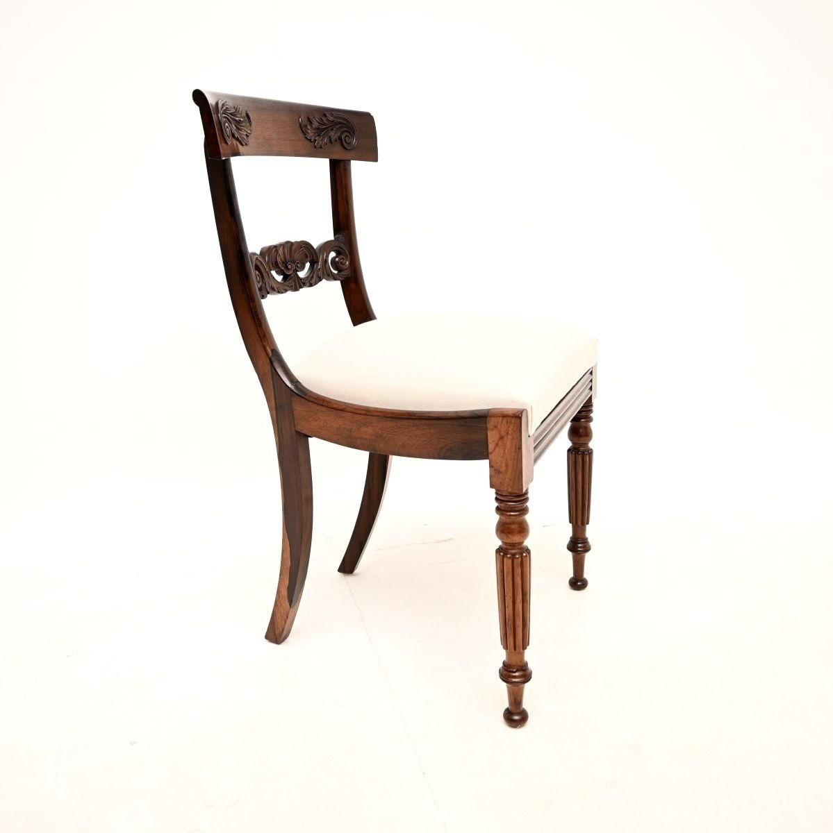 Set Of Four Antique Regency Period Rosewood Dining Chairs photo 1495.0