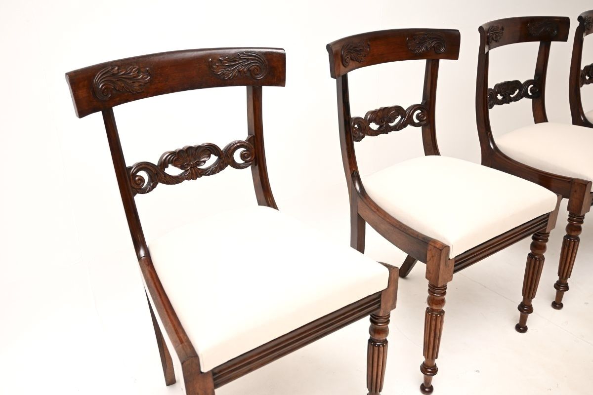 photo furniture Set Of Four Antique Regency Period Rosewood Dining Chairs