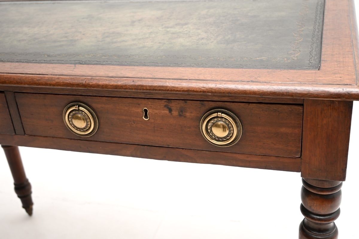 Antique Georgian Mahogany Leather Top Writing Table / Desk photo 1151.0