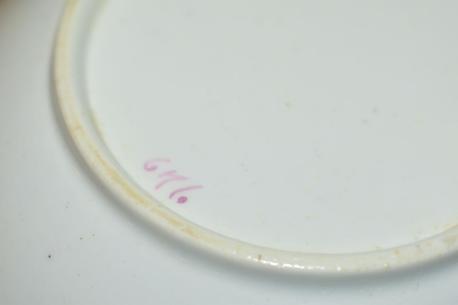 Home Decor Staffordshire Porcelain Cupid & Pan Saucer Dish, Puce CamaïEU Rose, C. 1800 photo