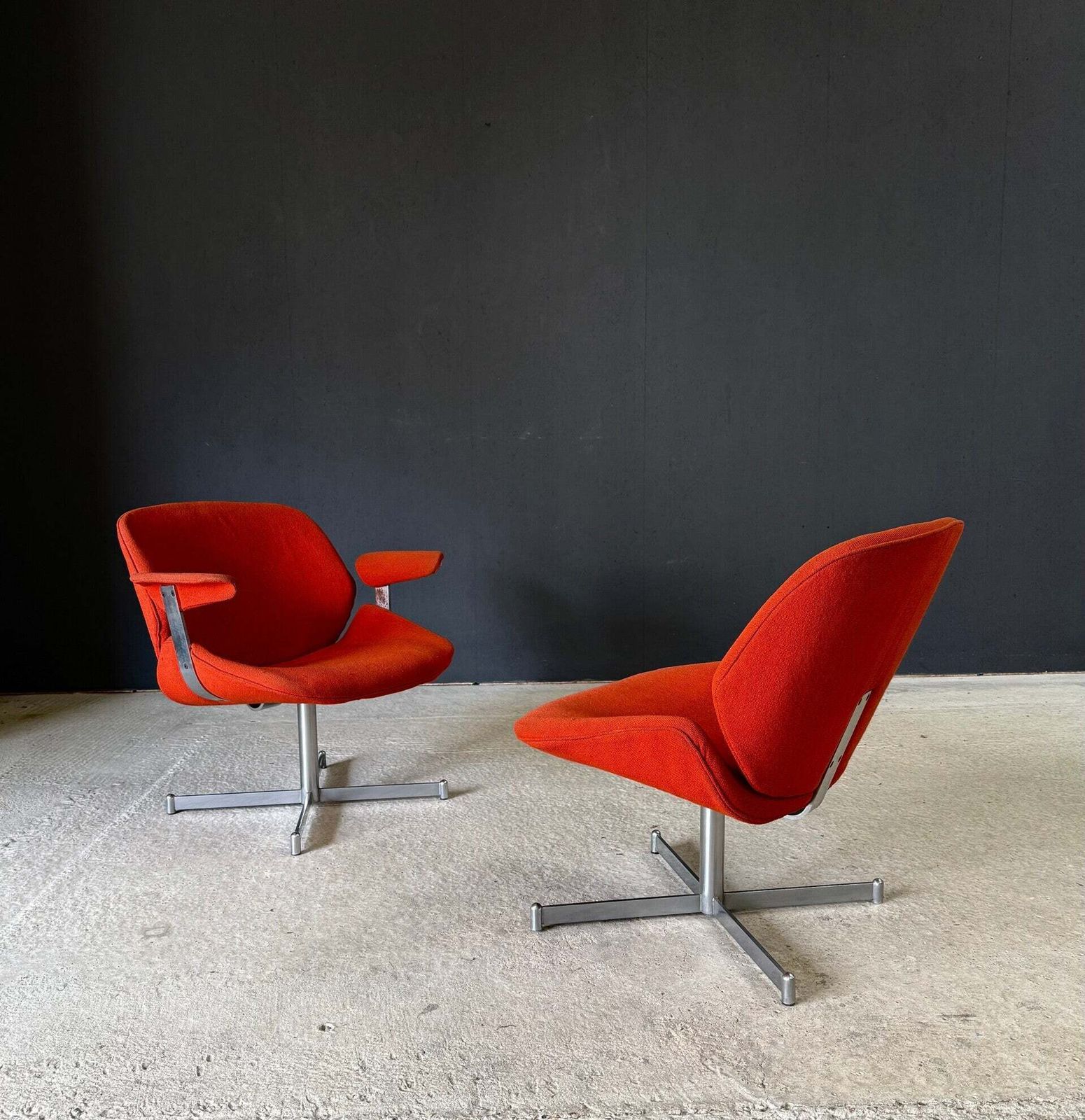 Mcm Design "Exquis" Lounge Chair Set By Geoffrey Harcourt For Artifort, Netherlands 1960's photo for sale