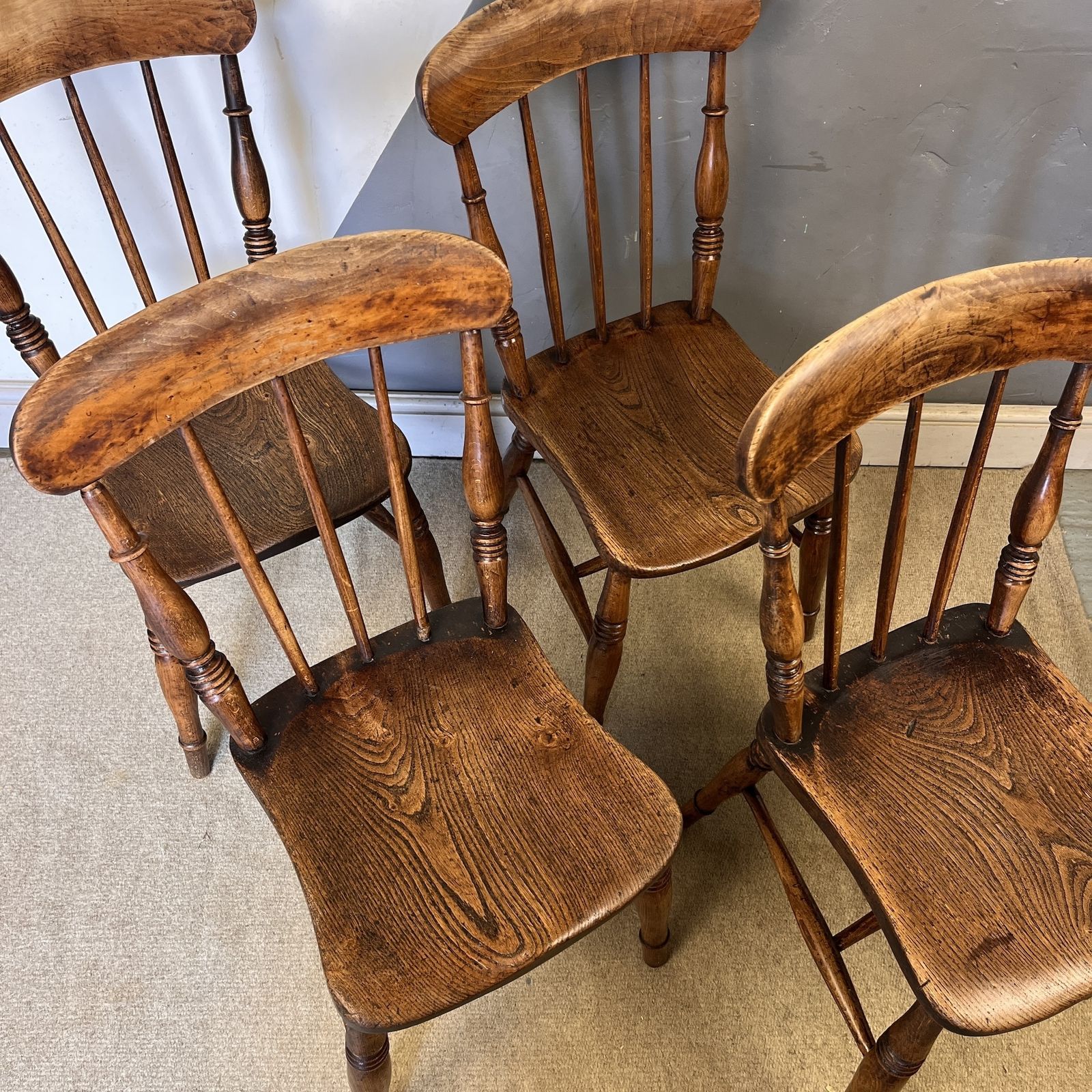 Antique Elm Kitchen Dining Chairs photo Furniture