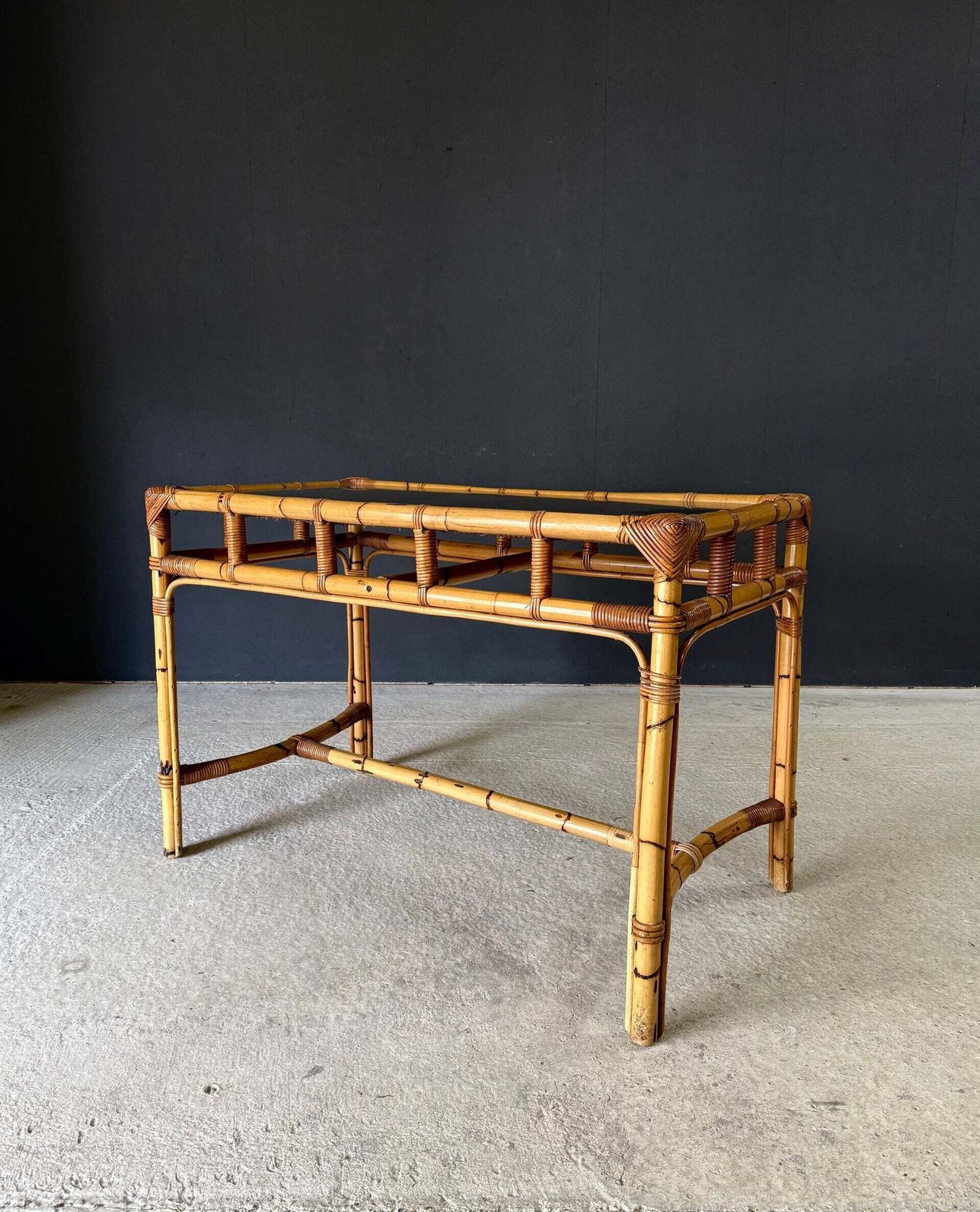 Boho Design Bamboo Console Side Table, jaren 1960, Italië photo furniture