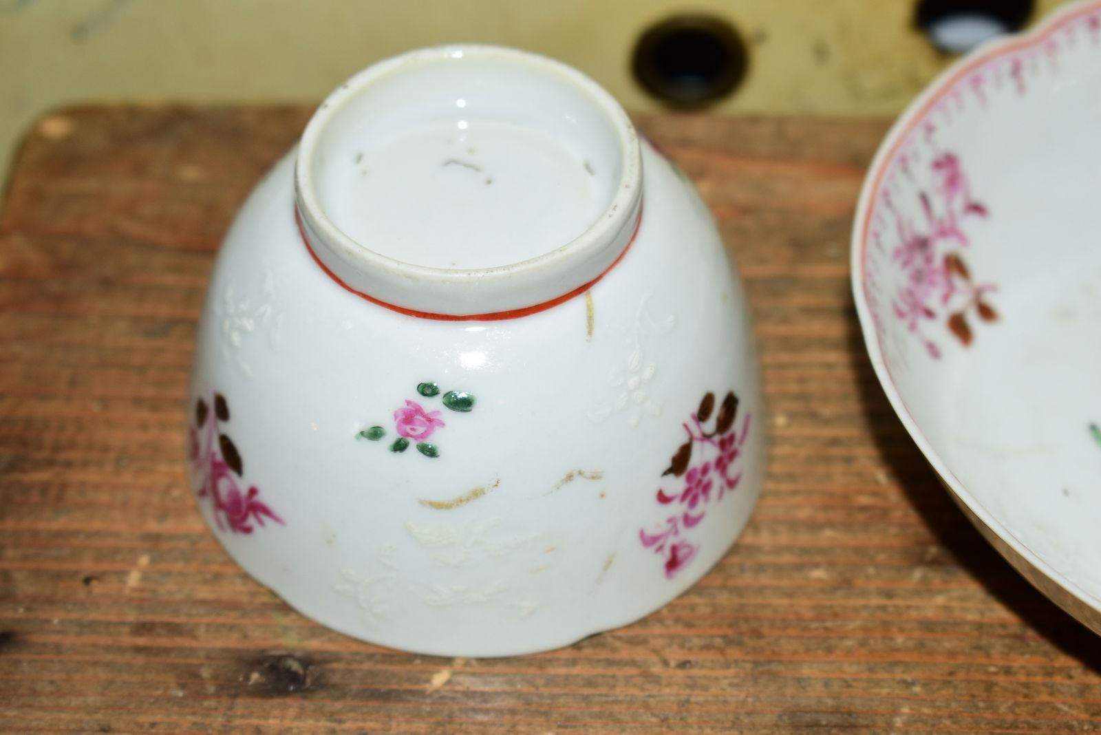 18th Century Chinese Export Famille Rose 3 Piece Tea Set   Qianlong Period C.1750 photo vintage