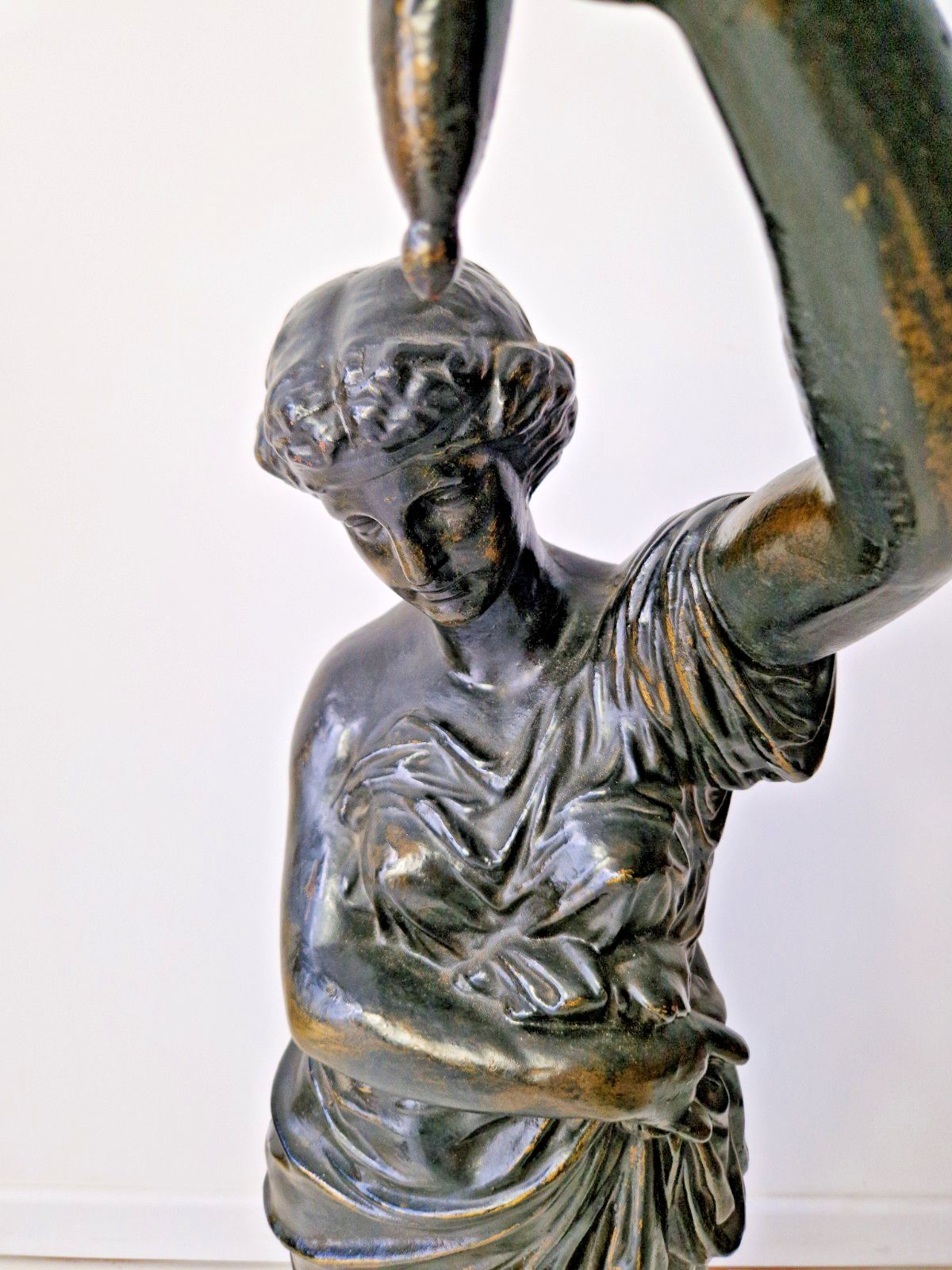 photo buy Antique Large French Liberty Table Or Floor Lamp 19th Century 120cm Marble Base