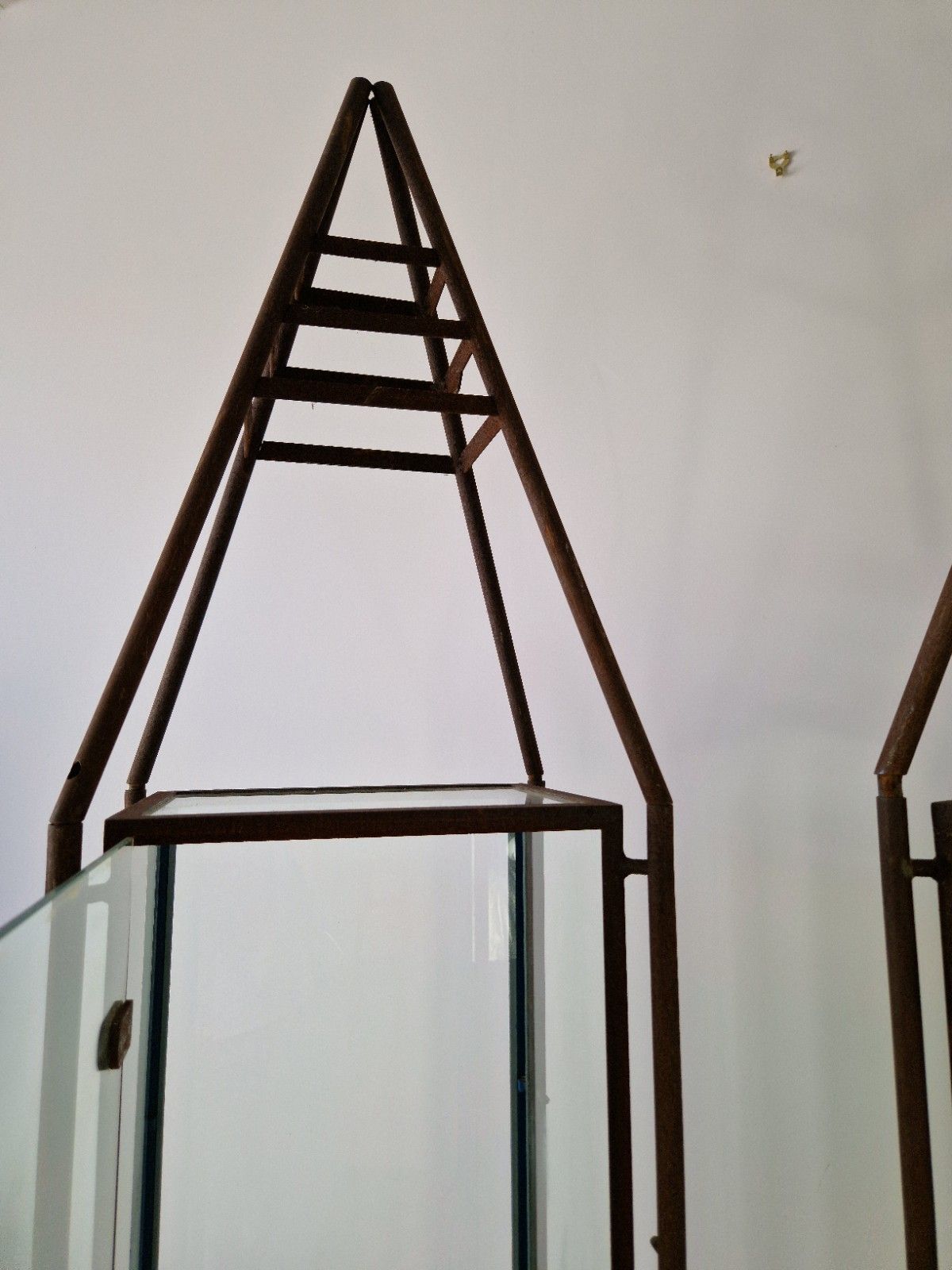 Large Antique Pyramid Retail Cabinets Large Victorian In Industrial Style photo for sale