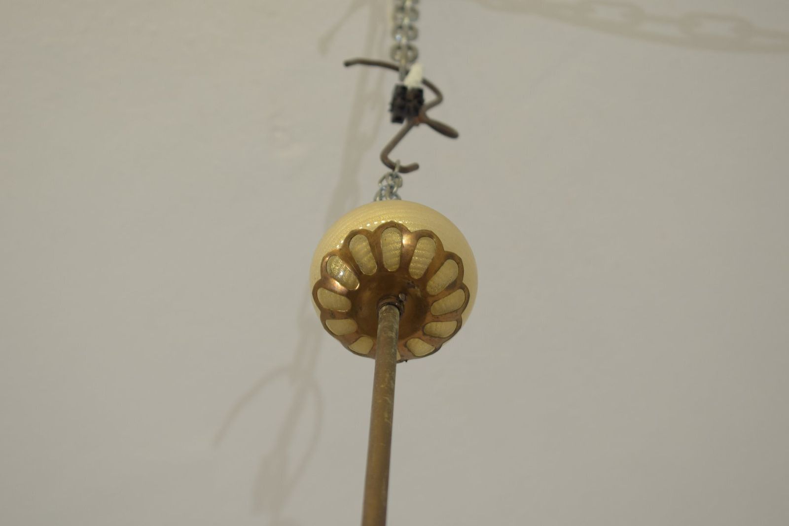Lighting Murano Glass And Brass Chandelier From Barovier & Toso, 1950s photo