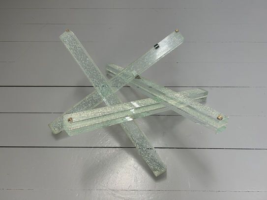 Reflex Angelo "Mikado" Coffee Table In Crackled Glass photo 4000.0