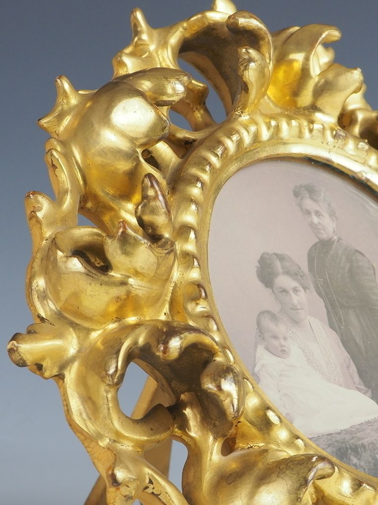Antique Fine Carved Giltwood Florentine Photo Frames (Pair) photo furniture