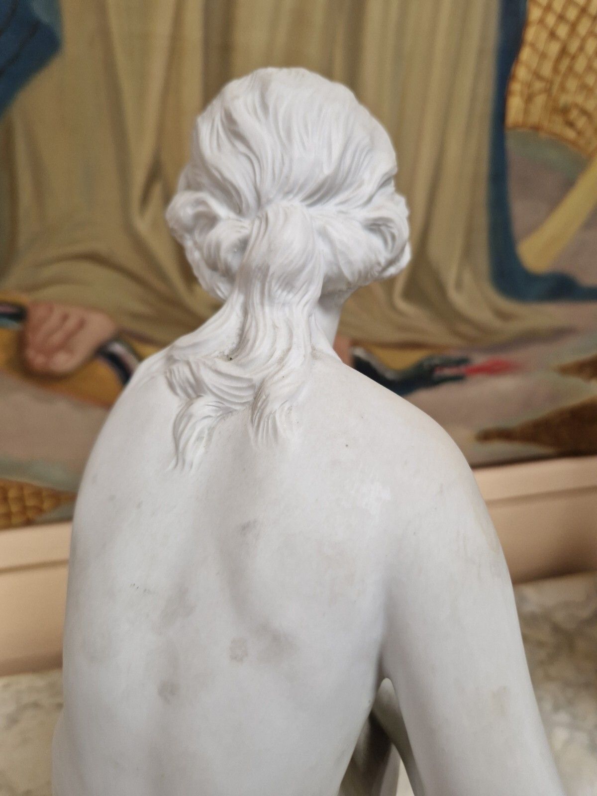 Art Antique French Diane Bathing Sculpture In Biscuit Attb Falconet photo