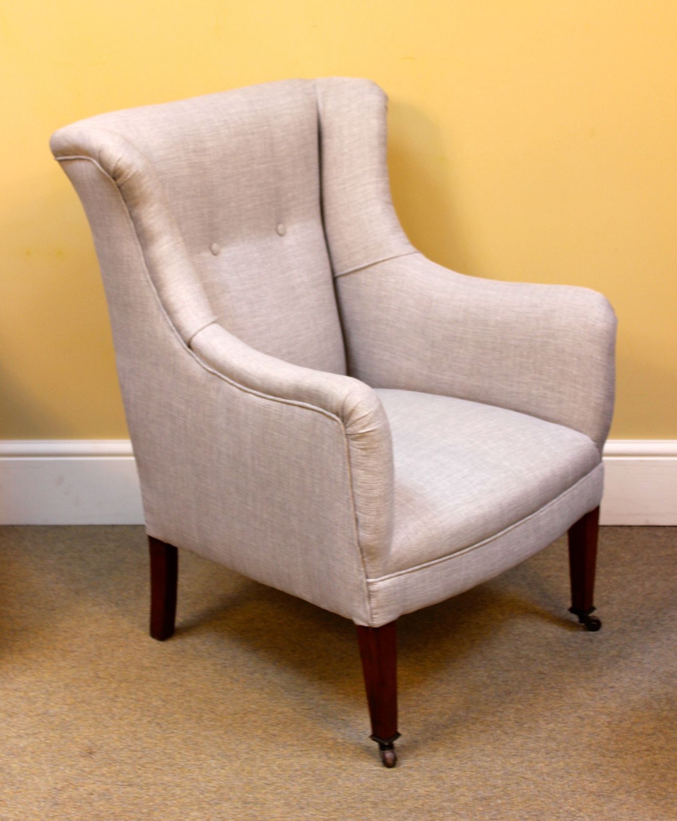 A Pair Of Late 19thc. Small Walnut Wing Armchairs photo Furniture