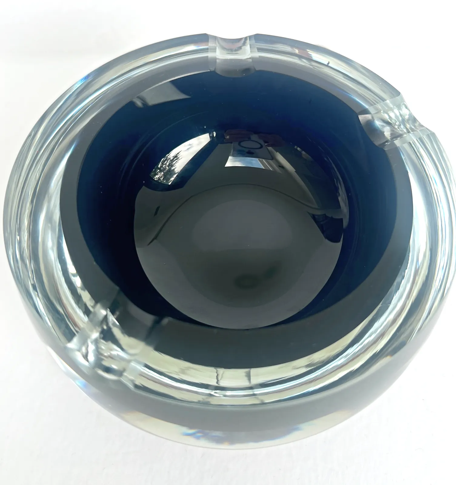 photo furniture Mid Century Modern Antonio Da Ros Glass Glass Ashtray Murano Sommerso