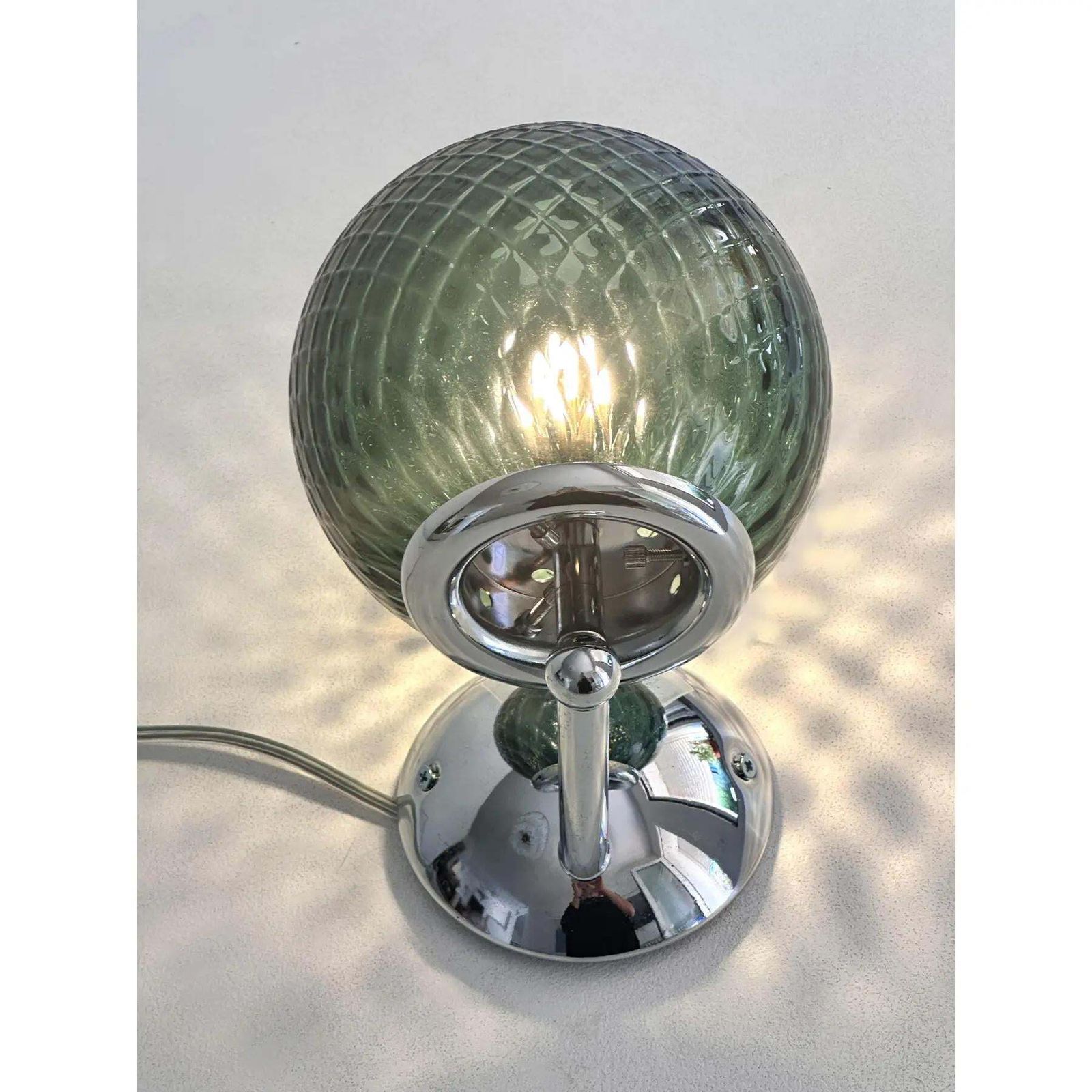 Lot Of 4 Contemporary Green “Ballotton” Murano Glass Wall Sconces photo Lighting