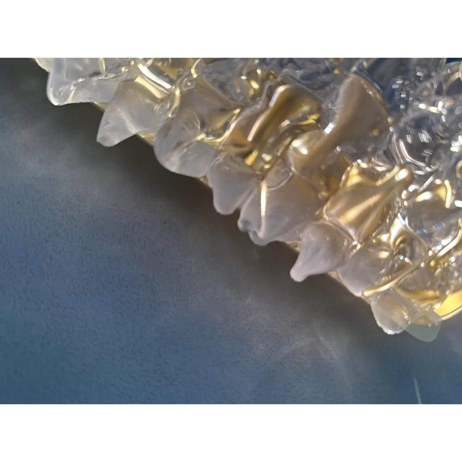 11844.0 Handcrafted Clear Rostrato Murano Glass Wall Light— Lot Of 4 Rostrato Wall Sconces photo